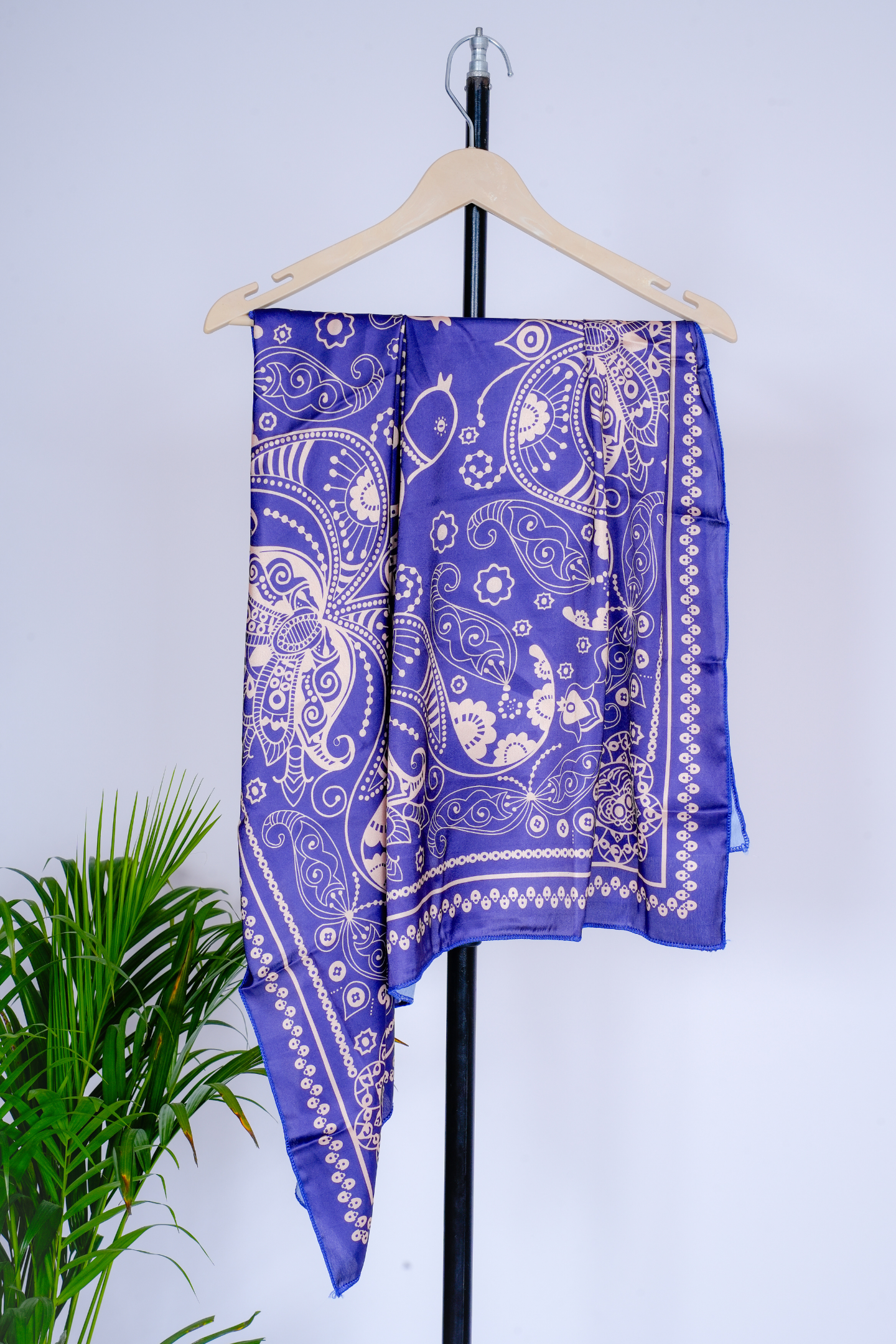 Bohemian Floral Bird Print Ethnic Scarf