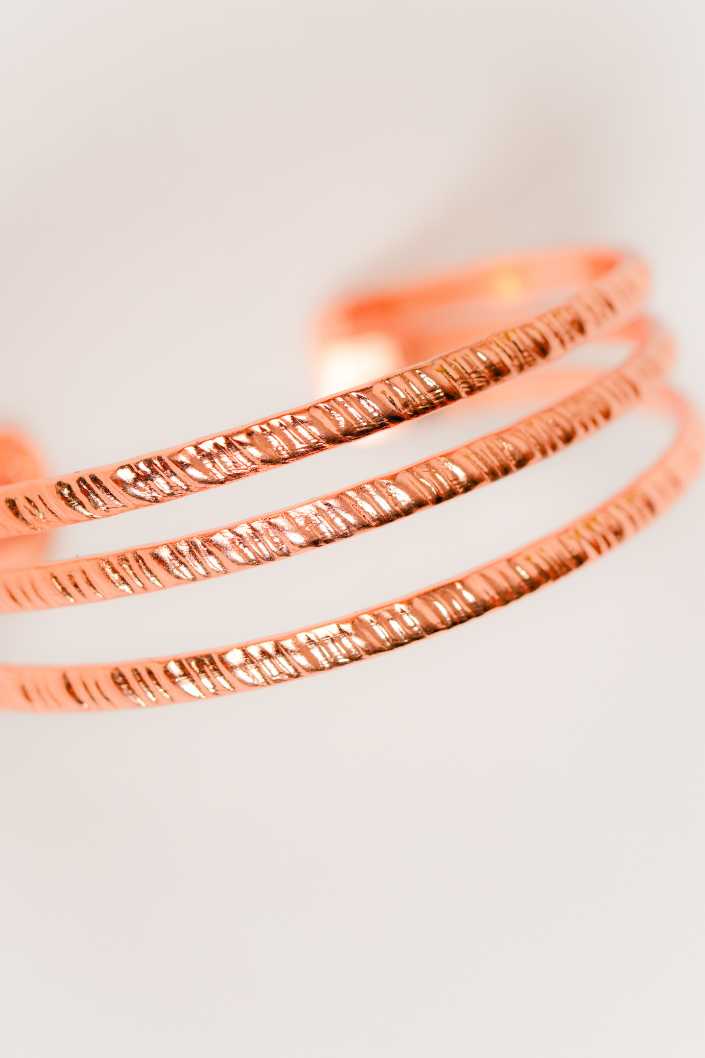 Elegant Rose- Gold Spiral Bracelet