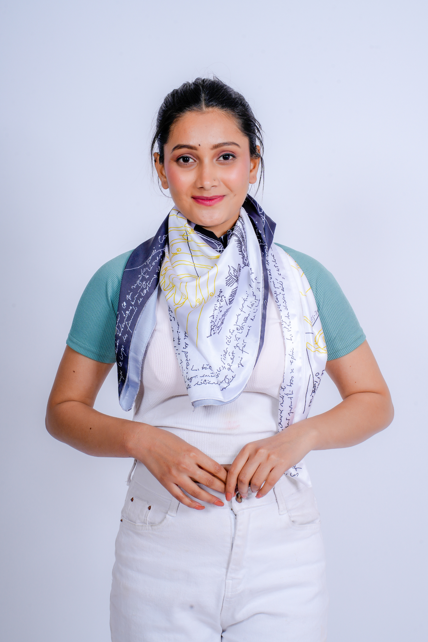 Winged Horse Satin Scarf