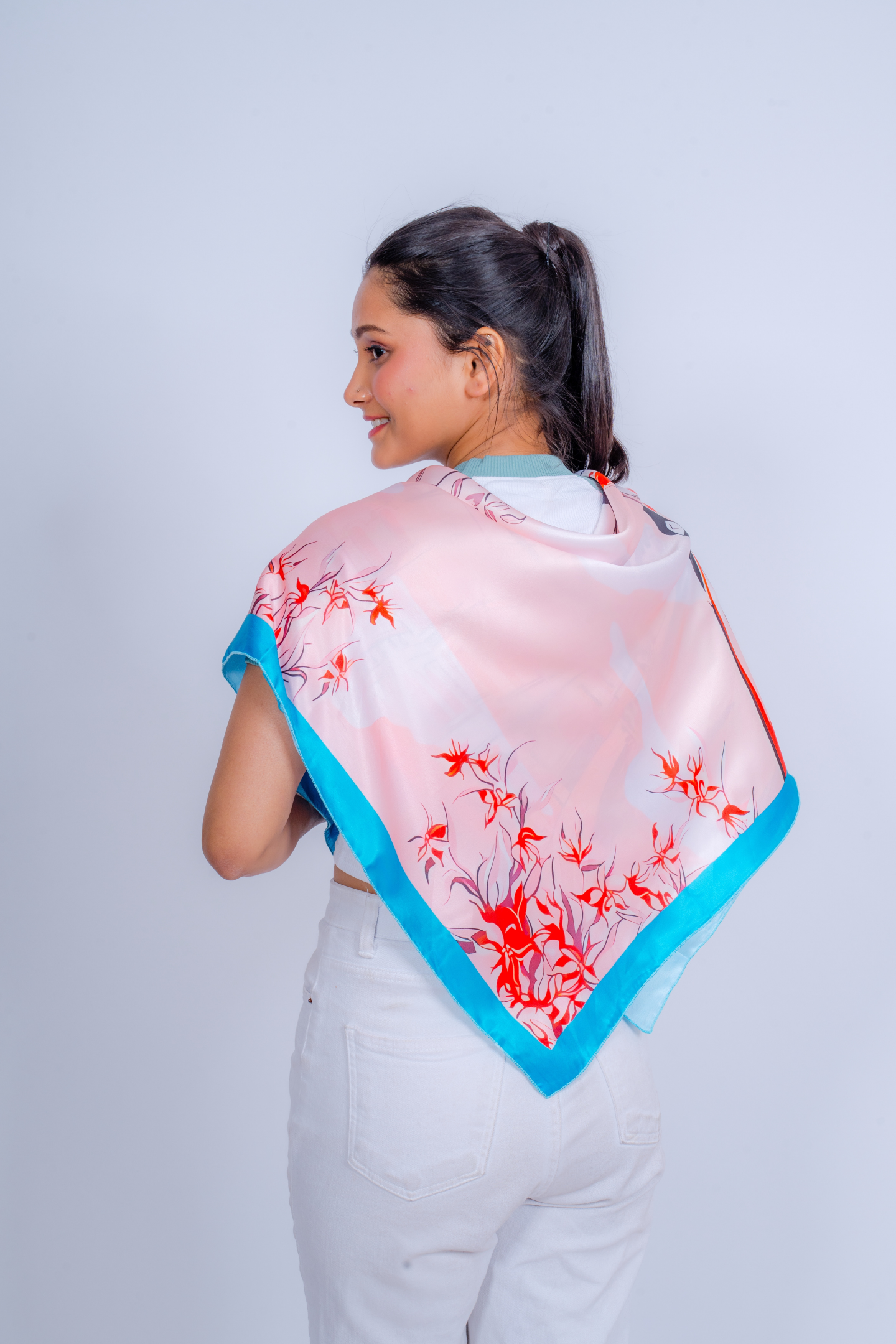 Parisian Street Scene Satin Scarf