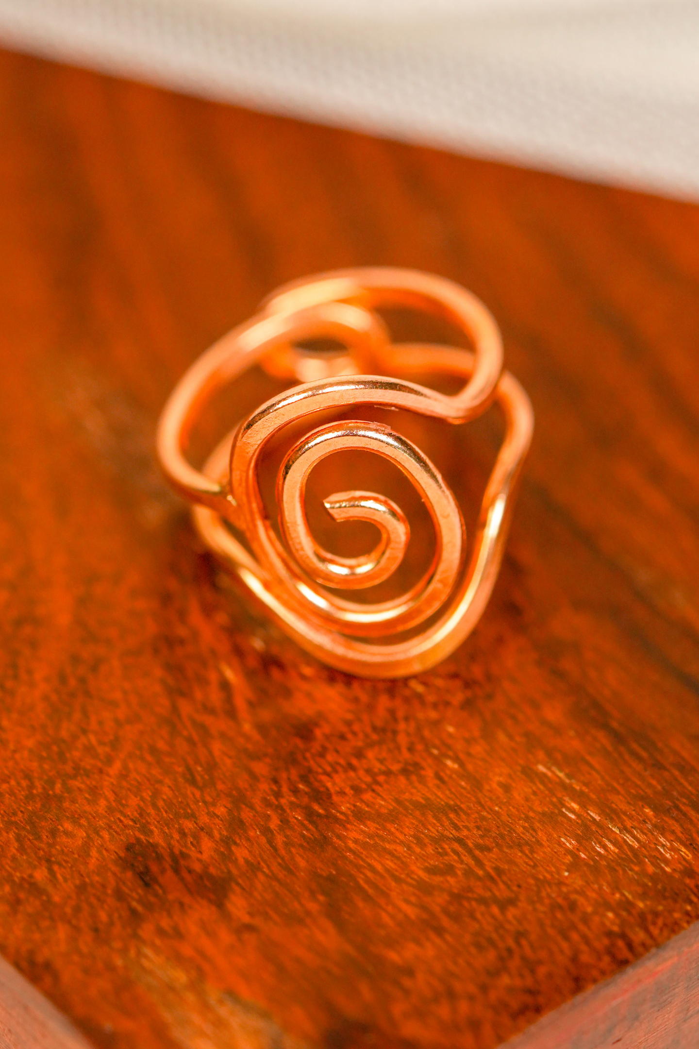 Spiral Rose Gold Adjustable Ring