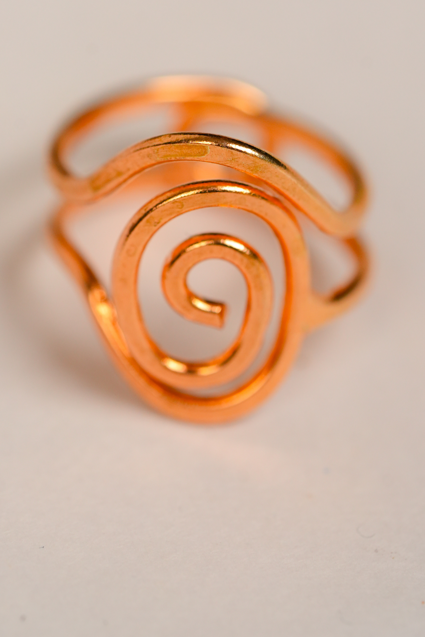 Spiral Rose Gold Adjustable Ring