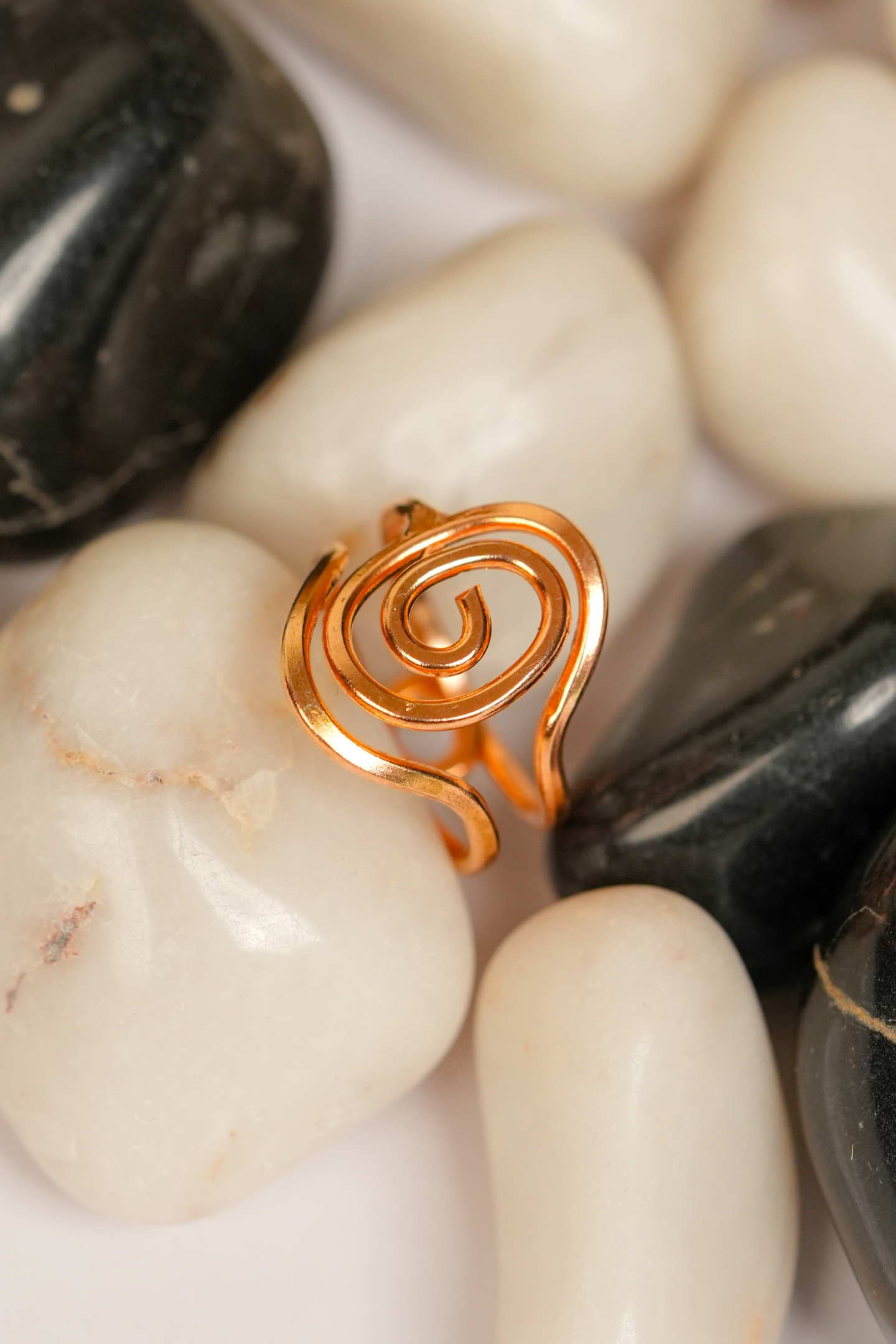 Spiral Rose Gold Adjustable Ring