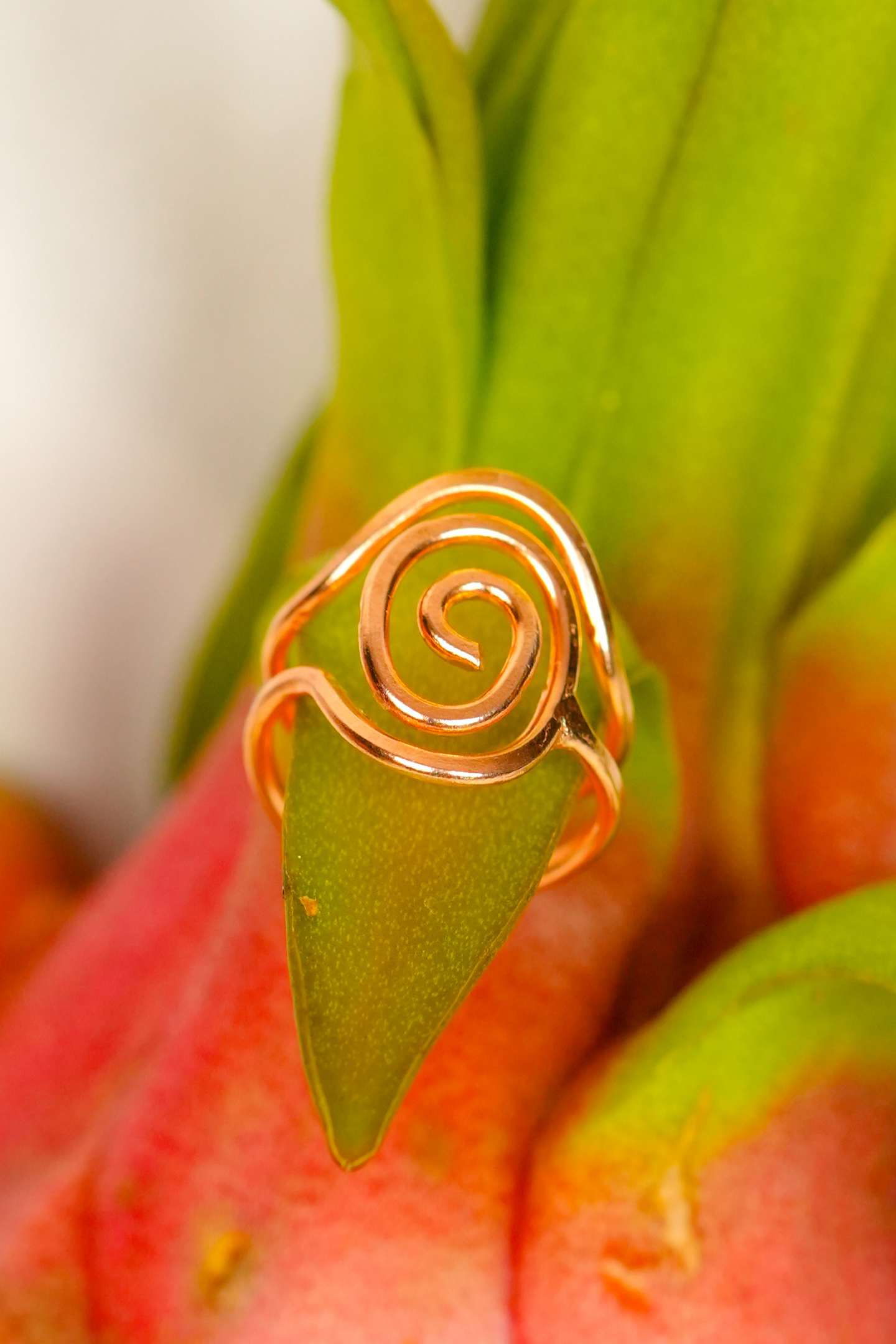 Spiral Rose Gold Adjustable Ring