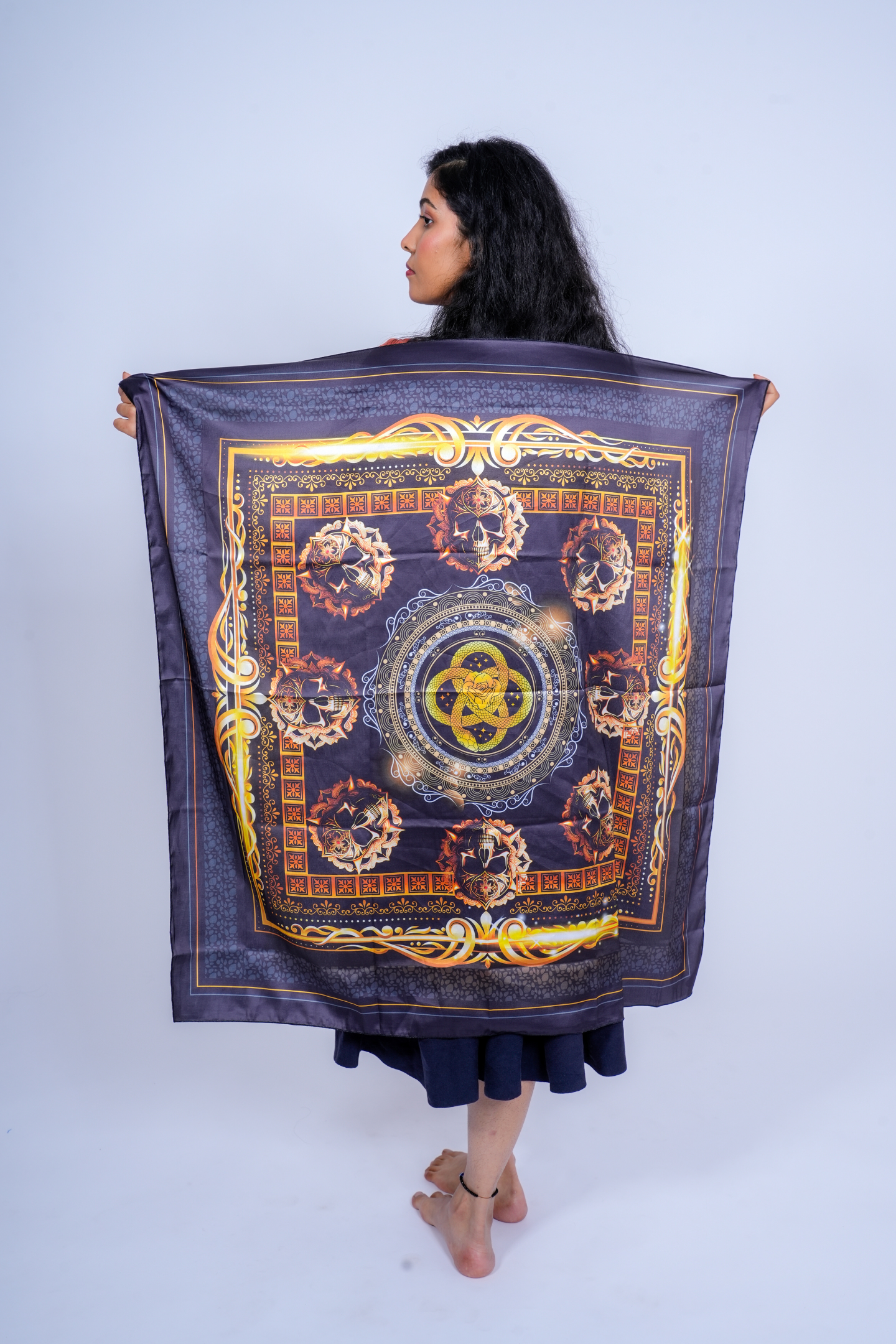 Gothic Luxe Satin Scarf