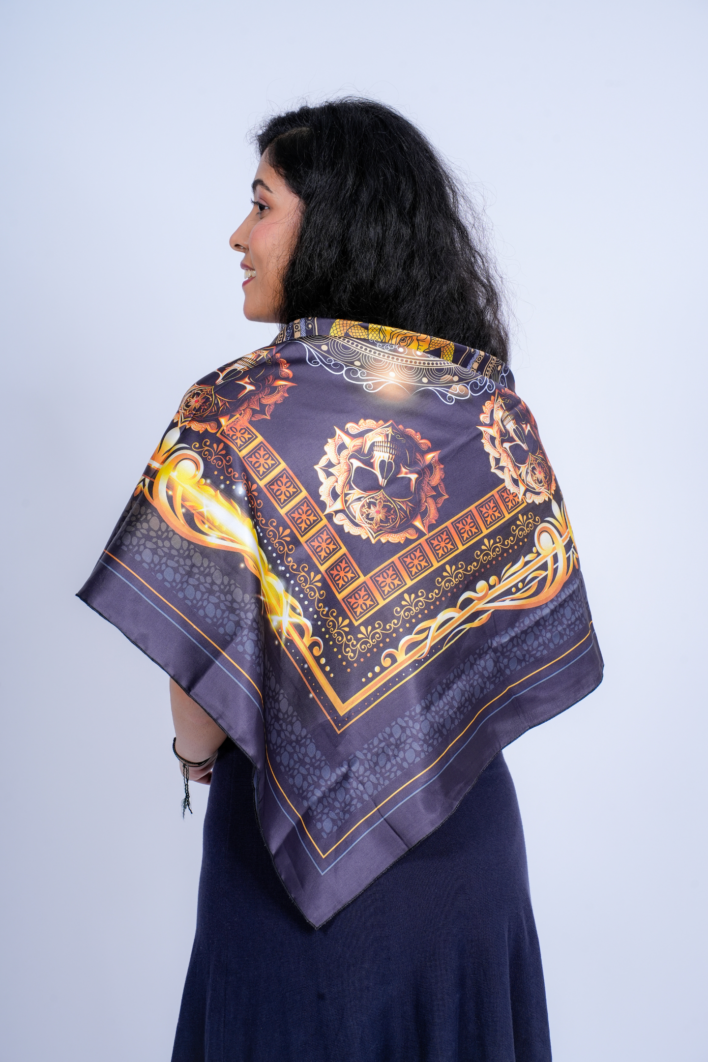 Gothic Luxe Satin Scarf