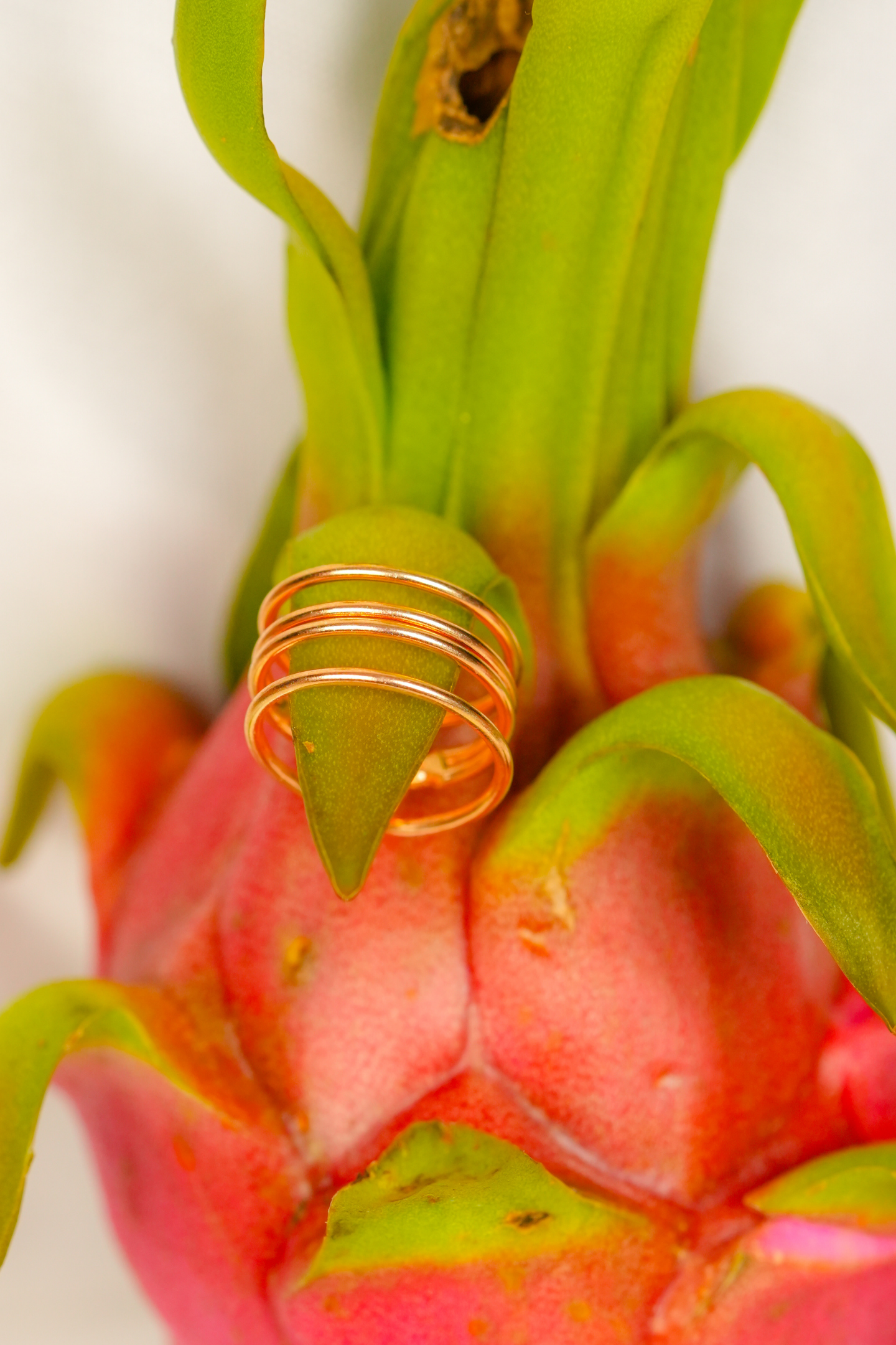 Minimalist Rose-Gold Adjustable Spiral Band