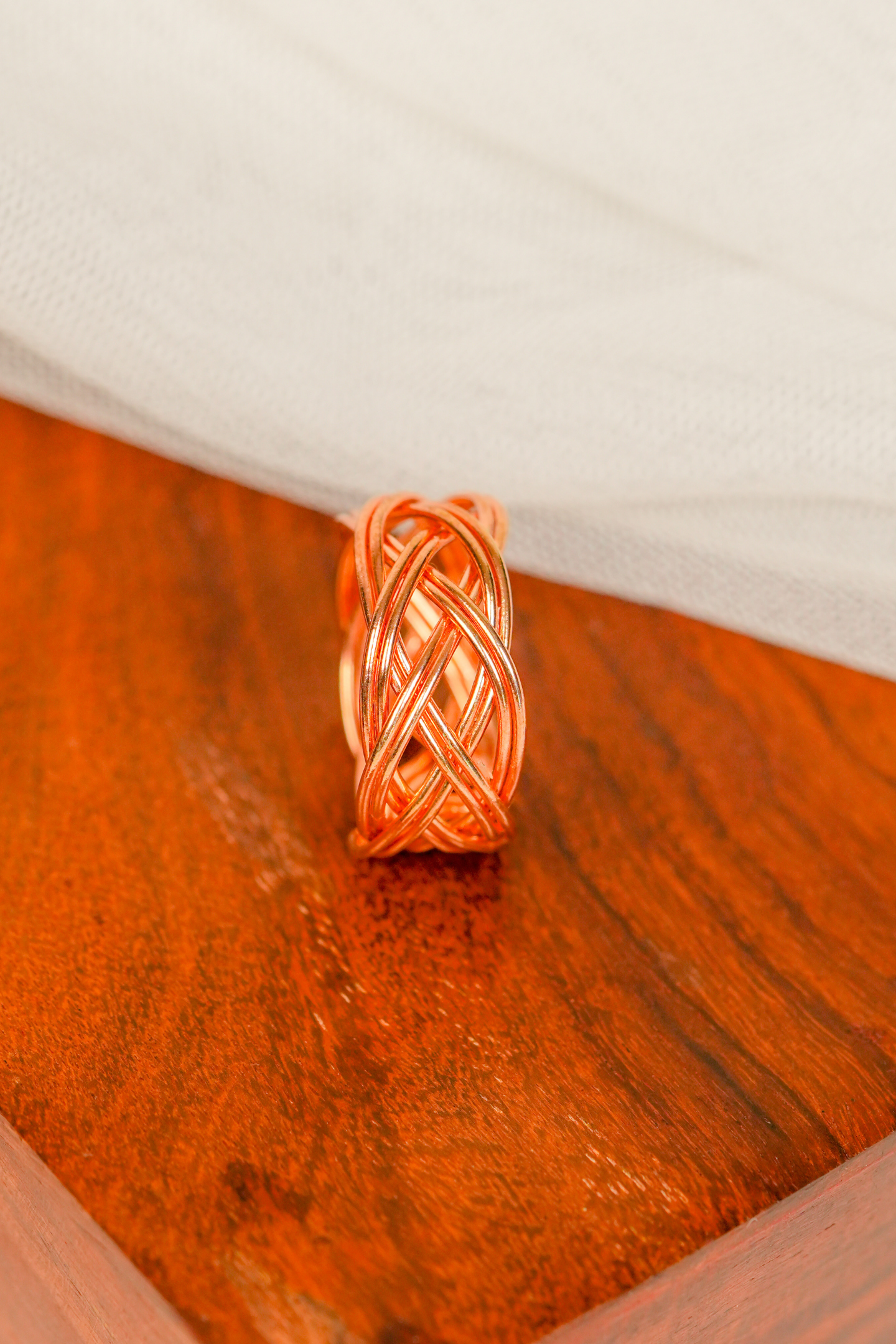 Rose-Gold Wrapped Statement Ring