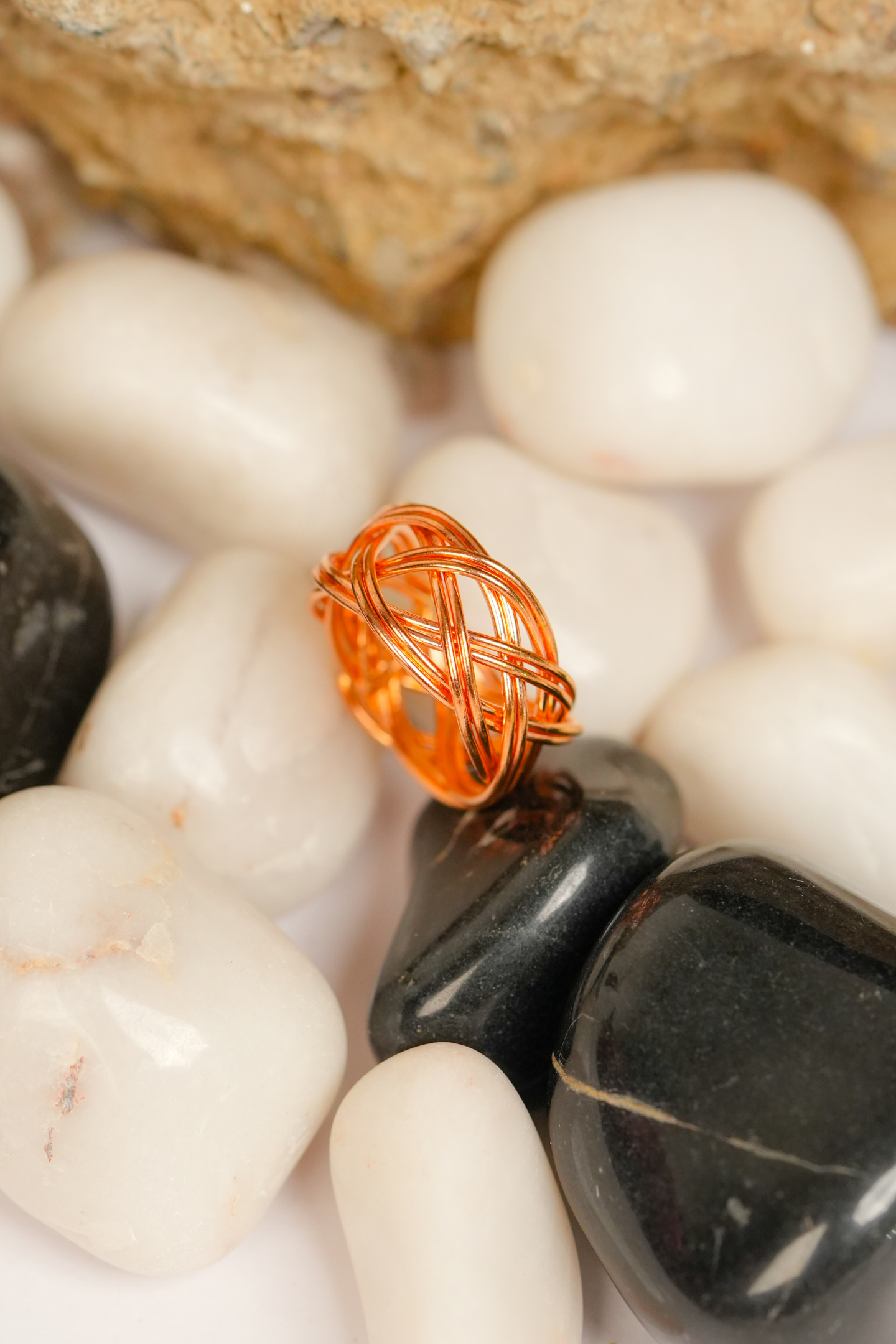 Rose-Gold Wrapped Statement Ring