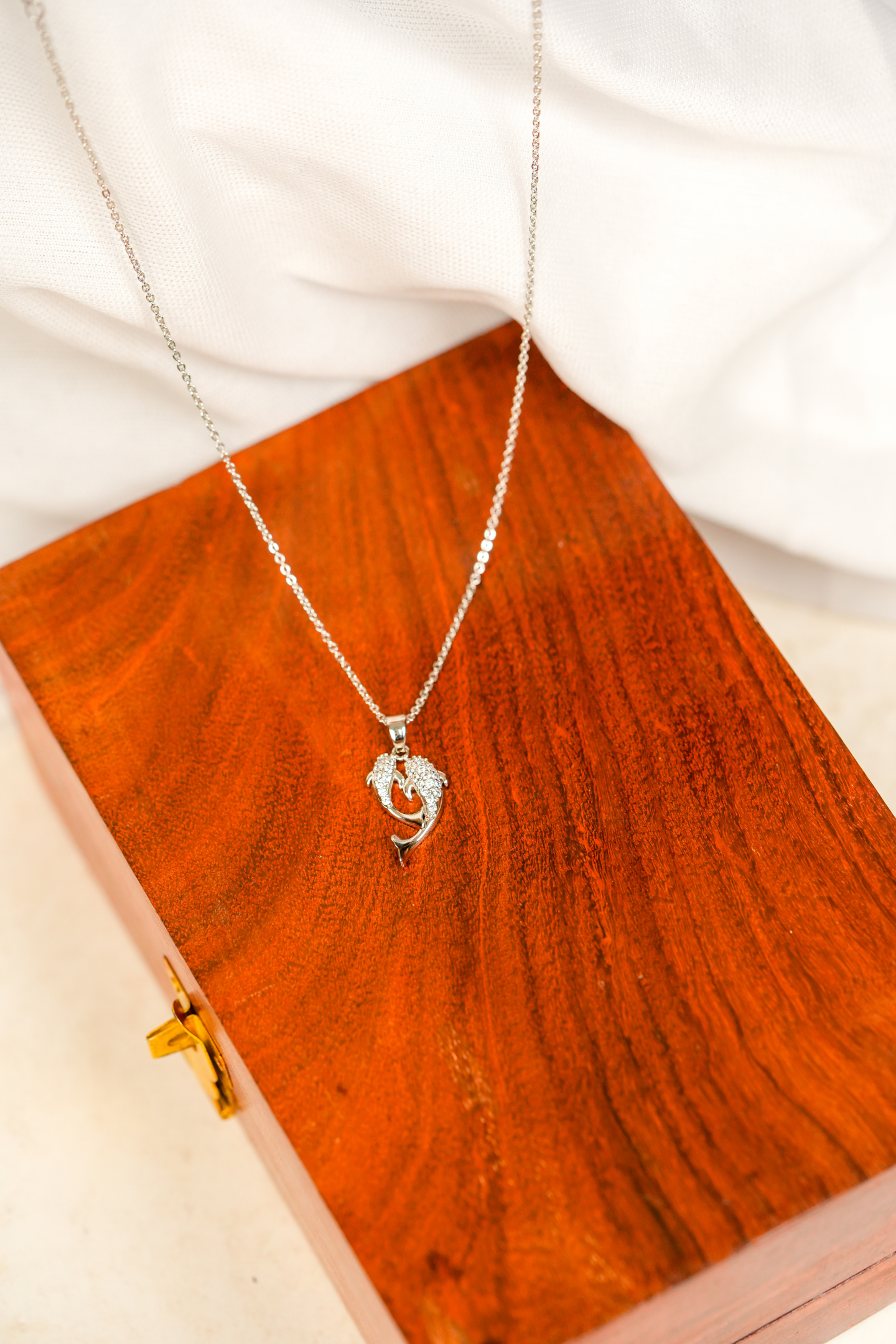 Silver-Plated Dolphin Pendant