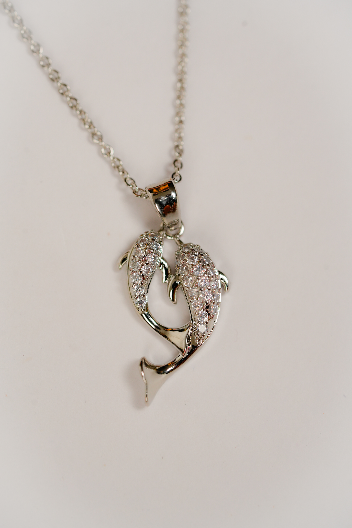 Silver-Plated Dolphin Pendant