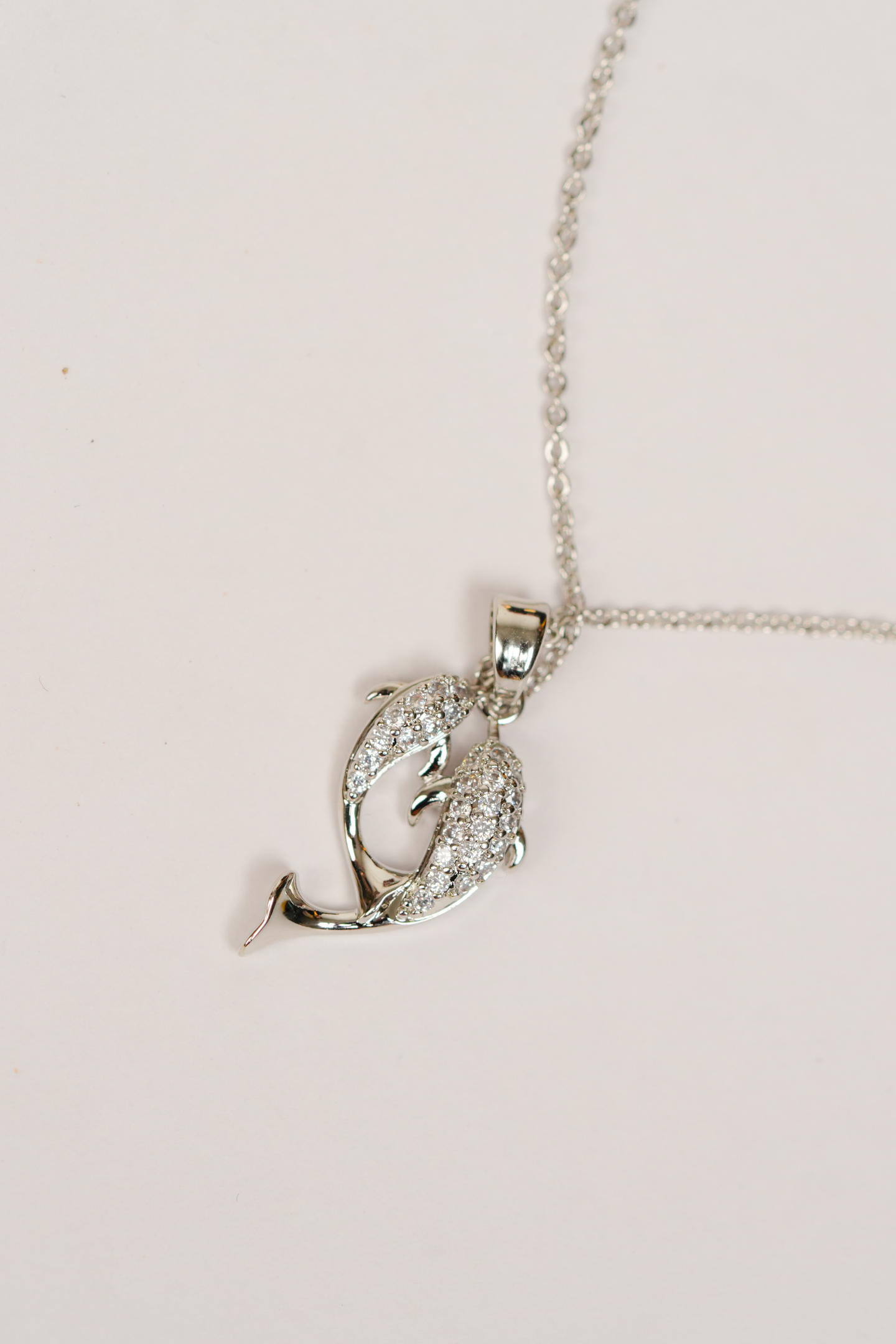 Silver-Plated Dolphin Pendant
