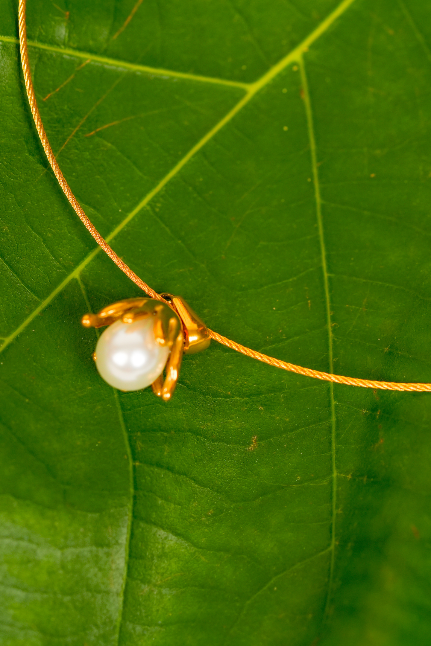 Gold-Plated with Pearl Pendant
