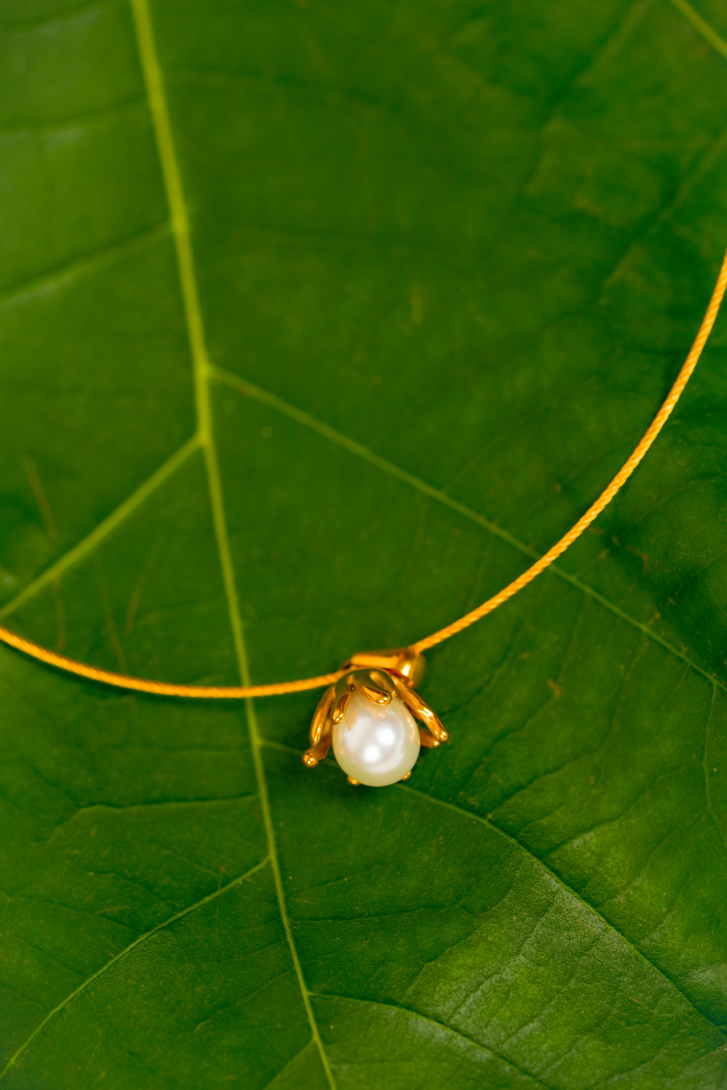 Gold-Plated with Pearl Pendant