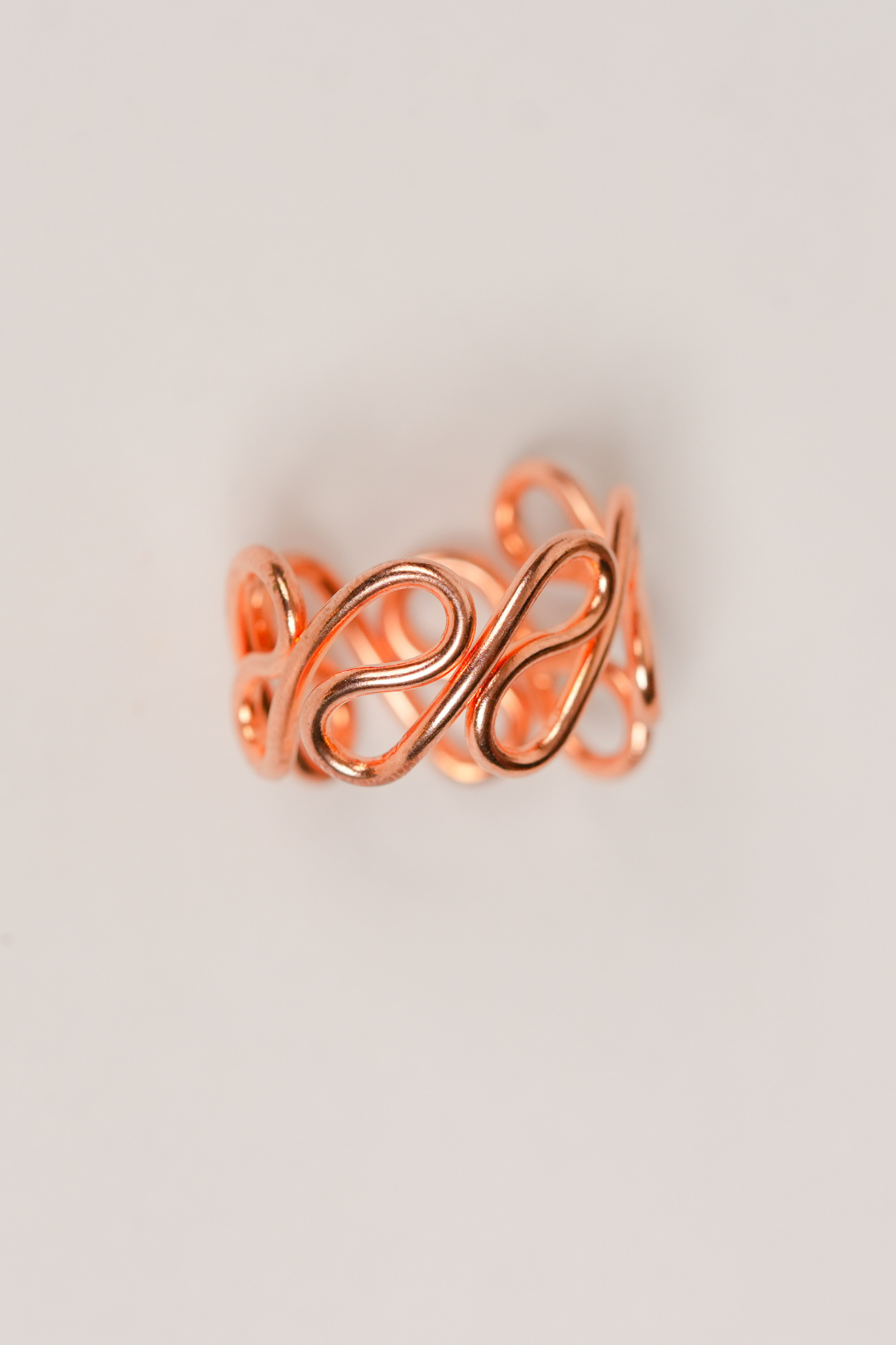 Rose-Gold Boho Style Swirl Ring
