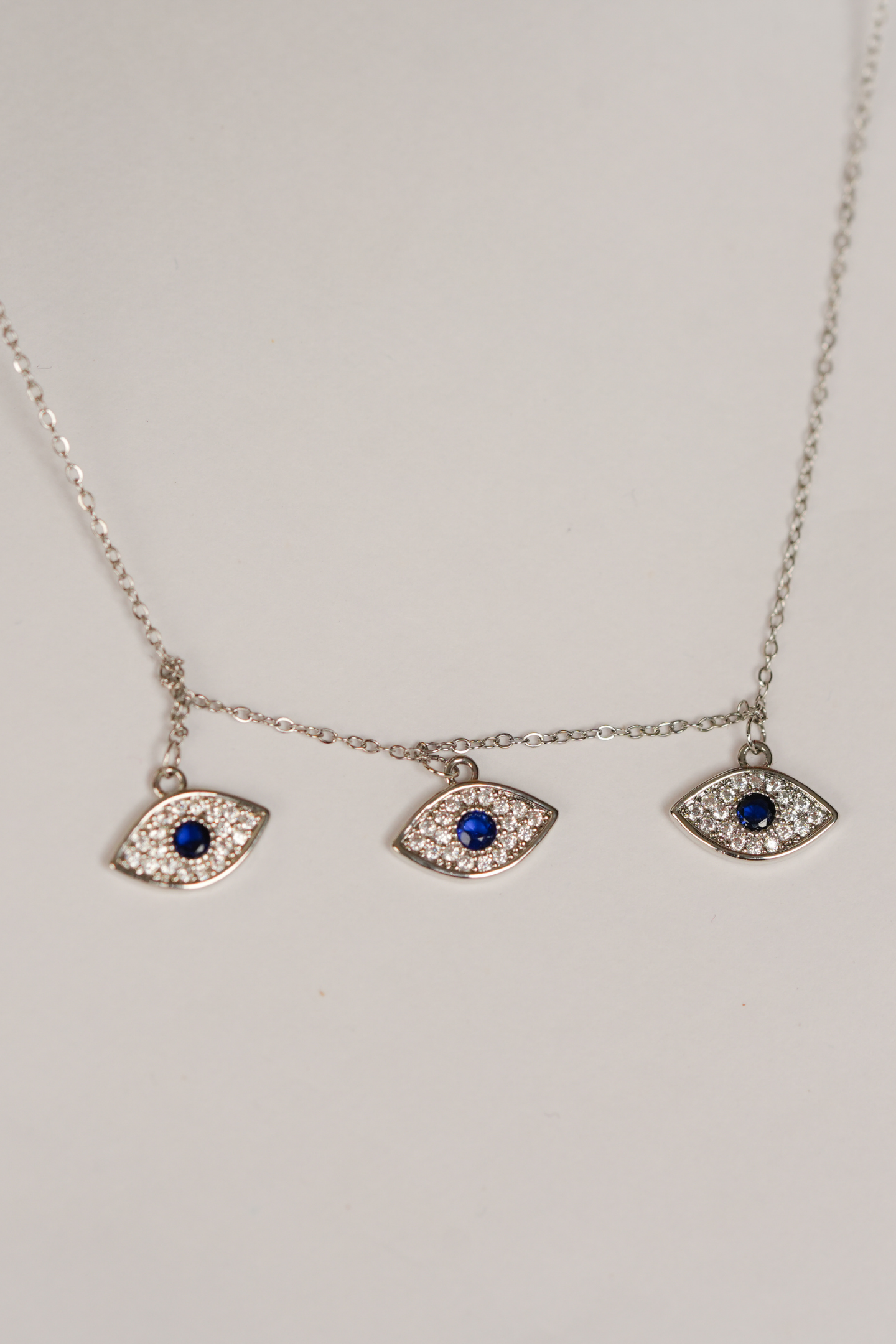 Silver-Plated Evil Eye Pendant