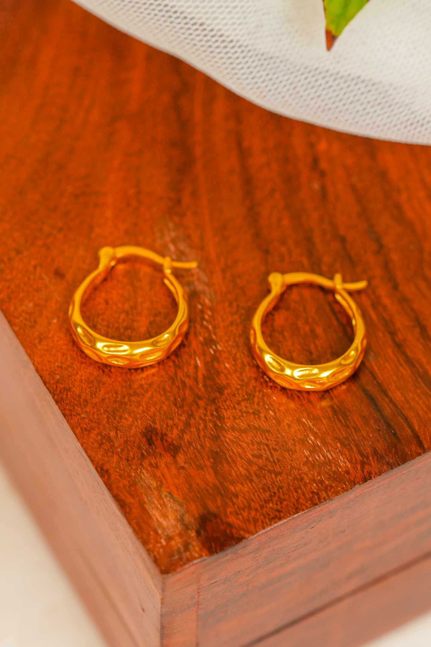 Elegant Gold-Plated Hoop Earring