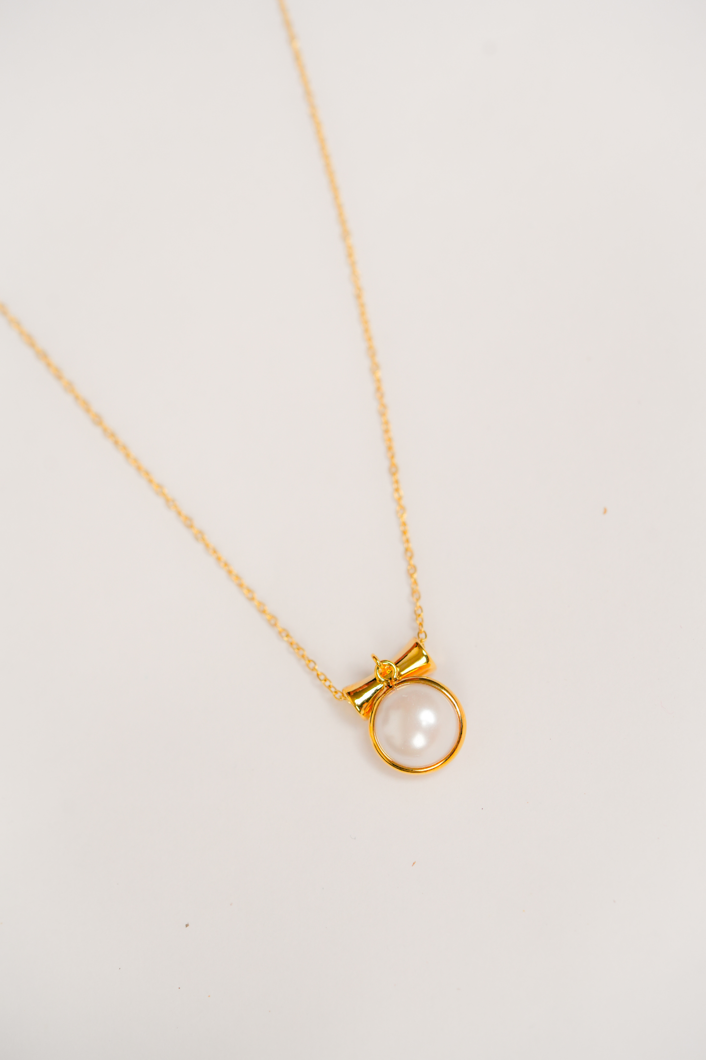 Gold-Plated Pendant with Pearl