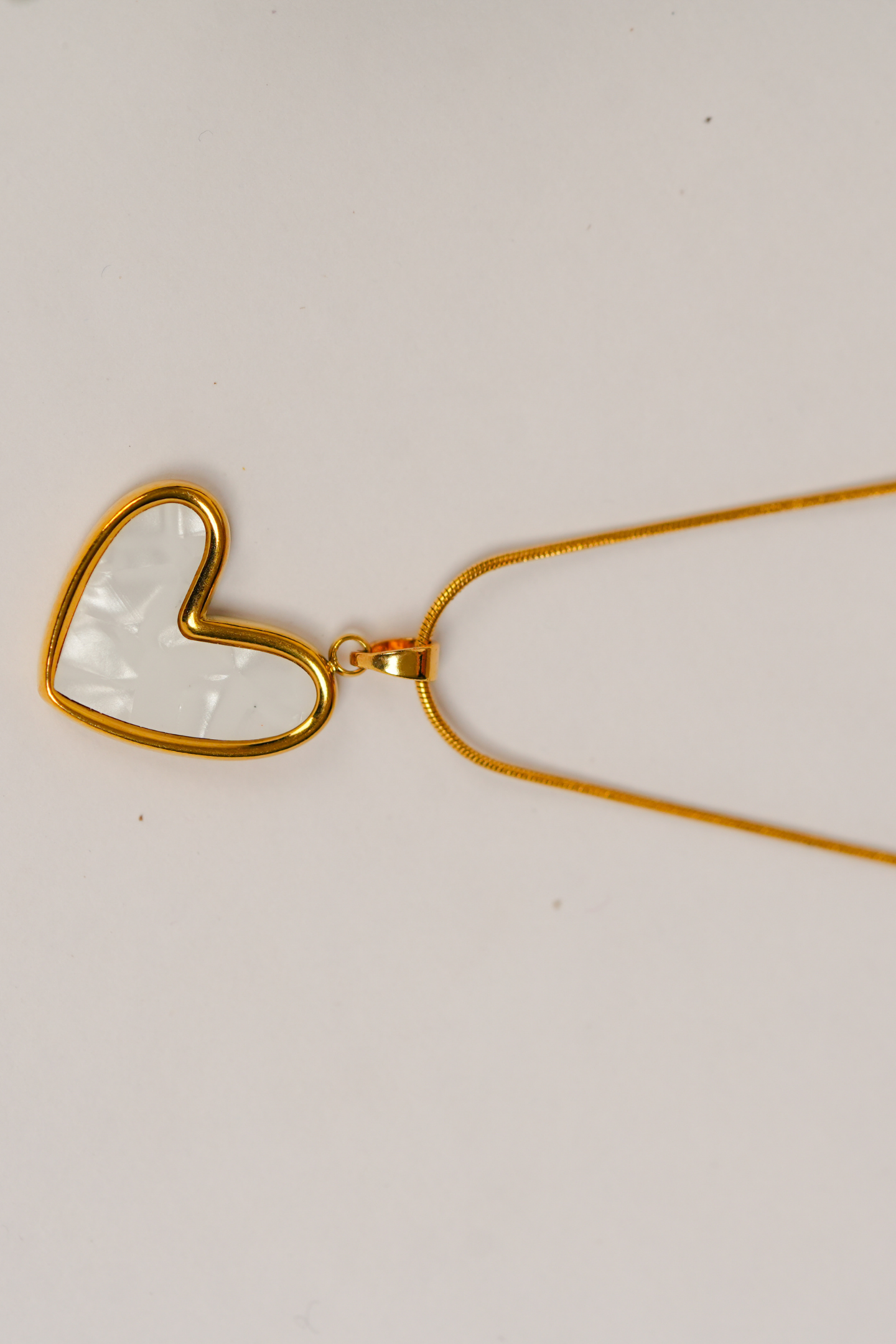 Gold-Plated Hollow Heart Necklace