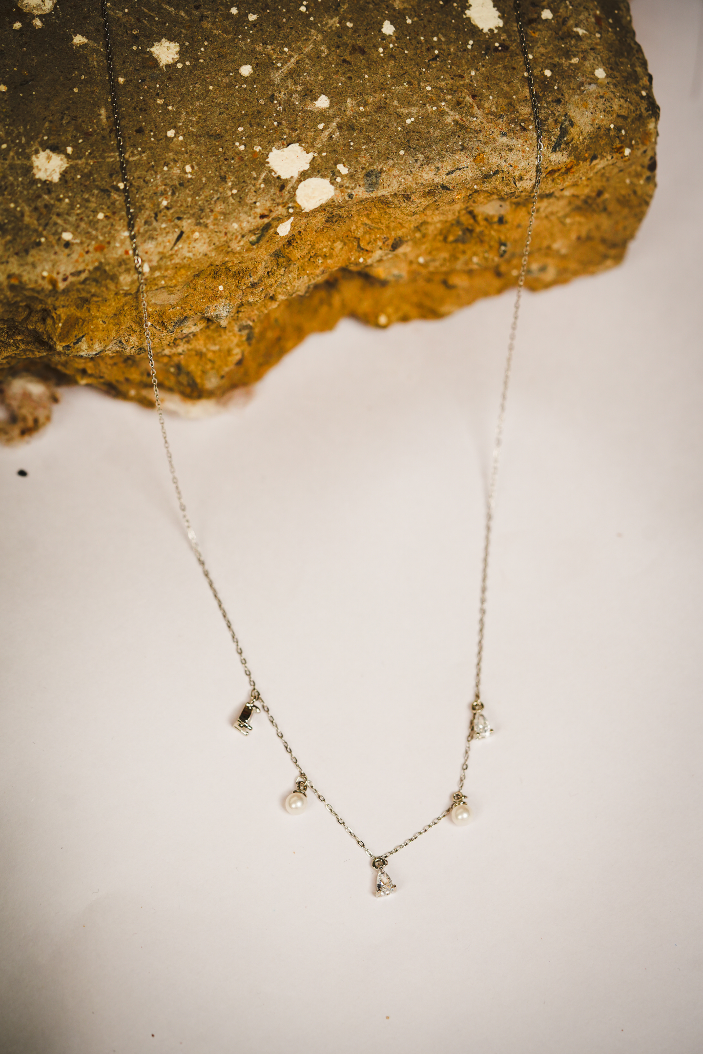 Adjustable Pearl & Crystal Pendant