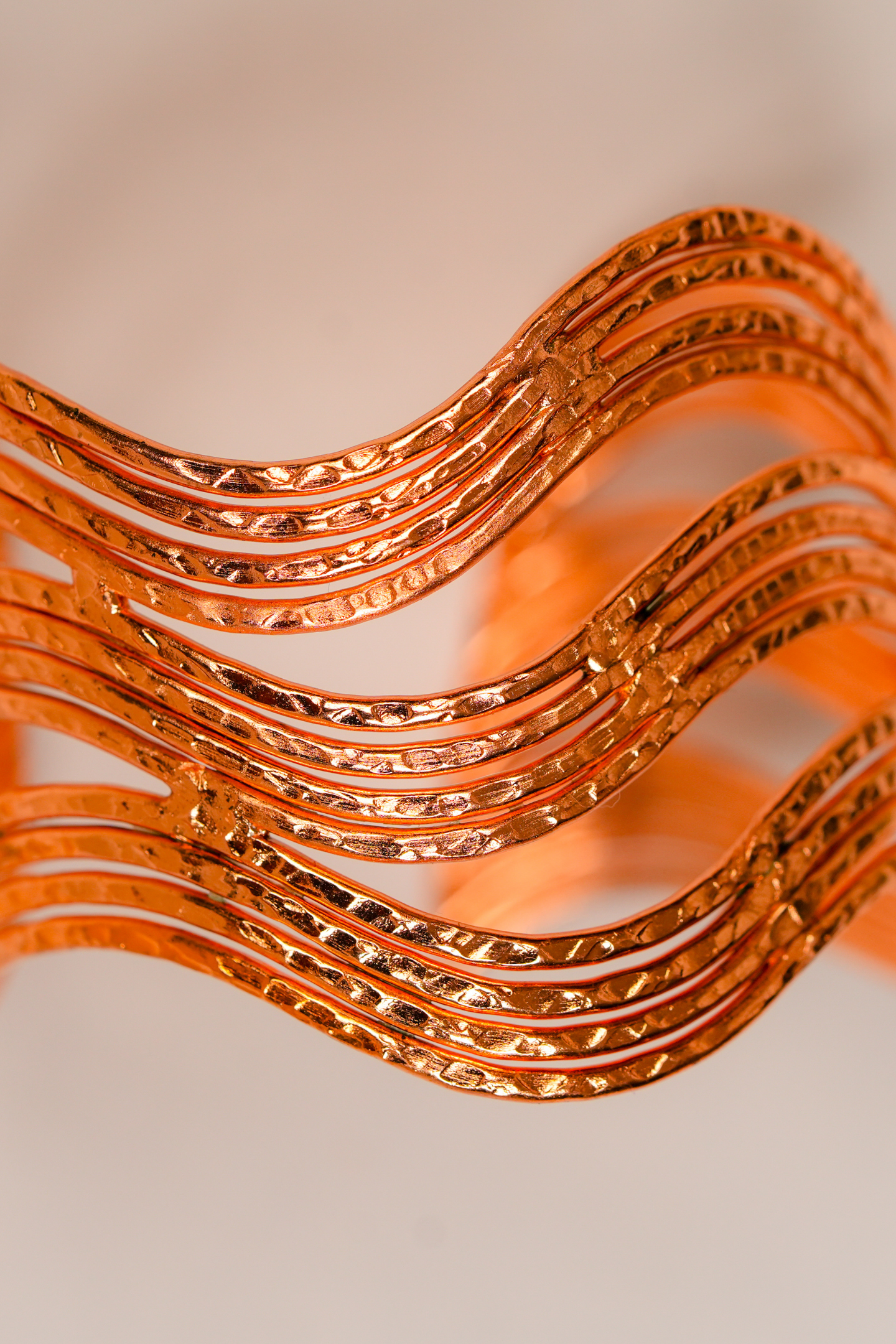 Luxury Rose-Gold Wave Bracelet