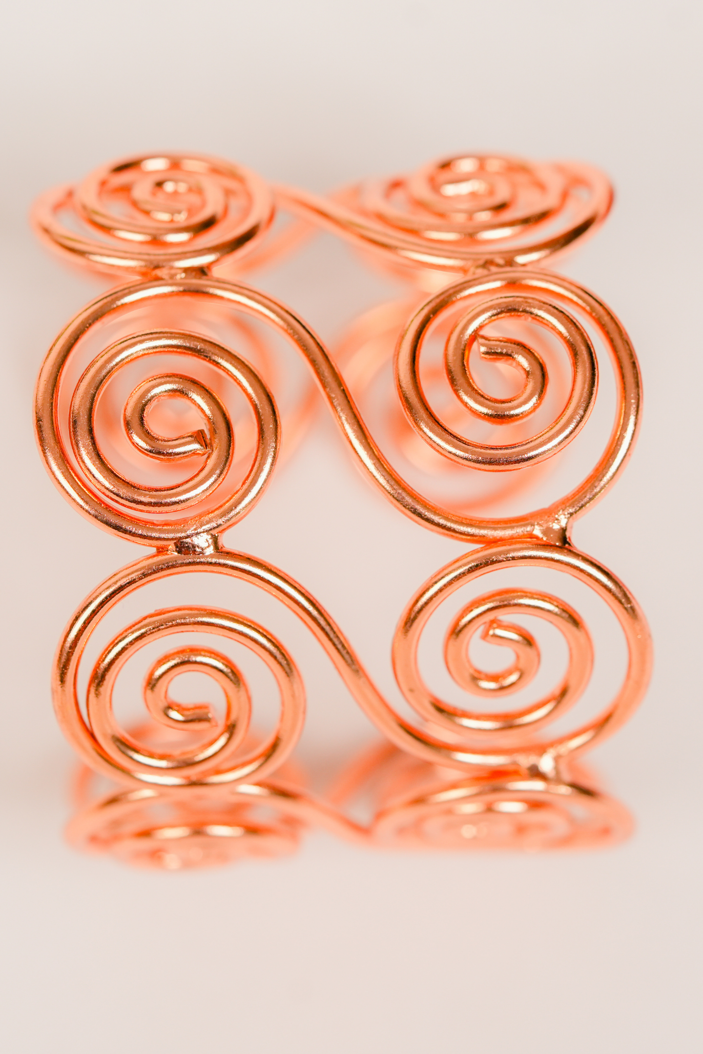 Elegant Rose-Gold Triple Band Bracelet