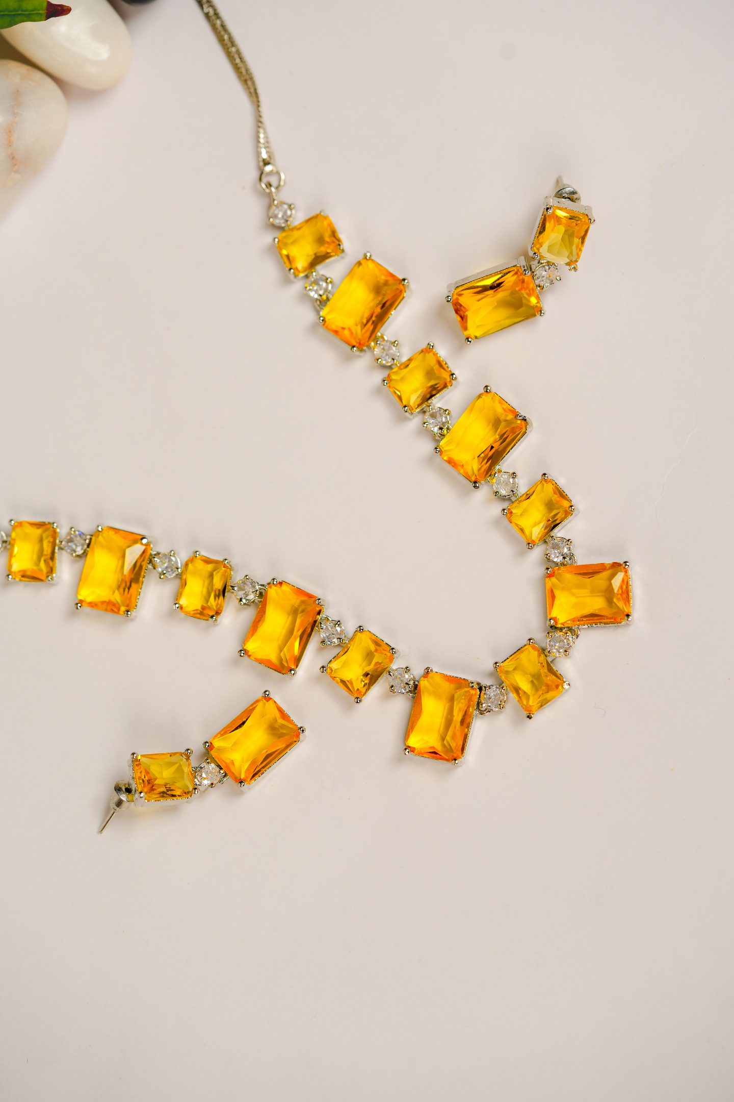 Luxury Crystal Necklace - Yellow