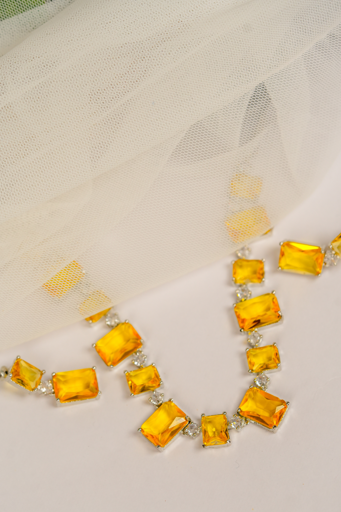 Luxury Crystal Necklace - Yellow