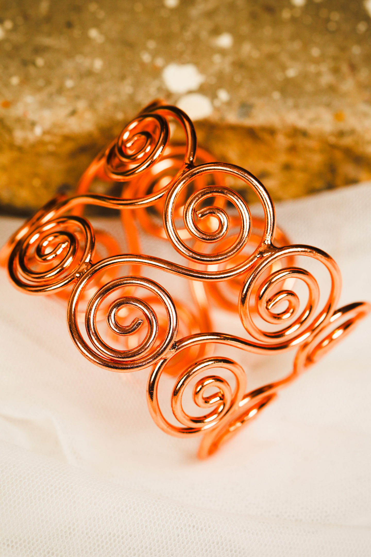 Elegant Rose-Gold Triple Band Bracelet