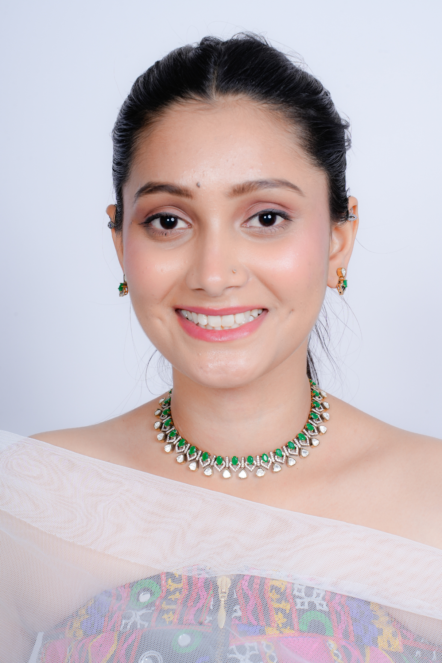 Royal Green Kundan Necklace Set