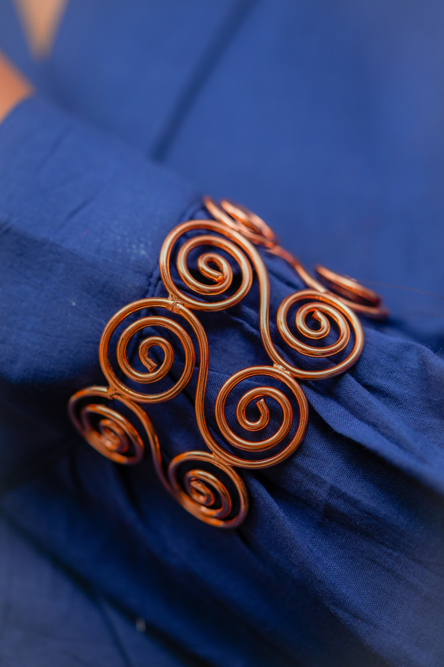 Elegant Rose-Gold Triple Band Bracelet