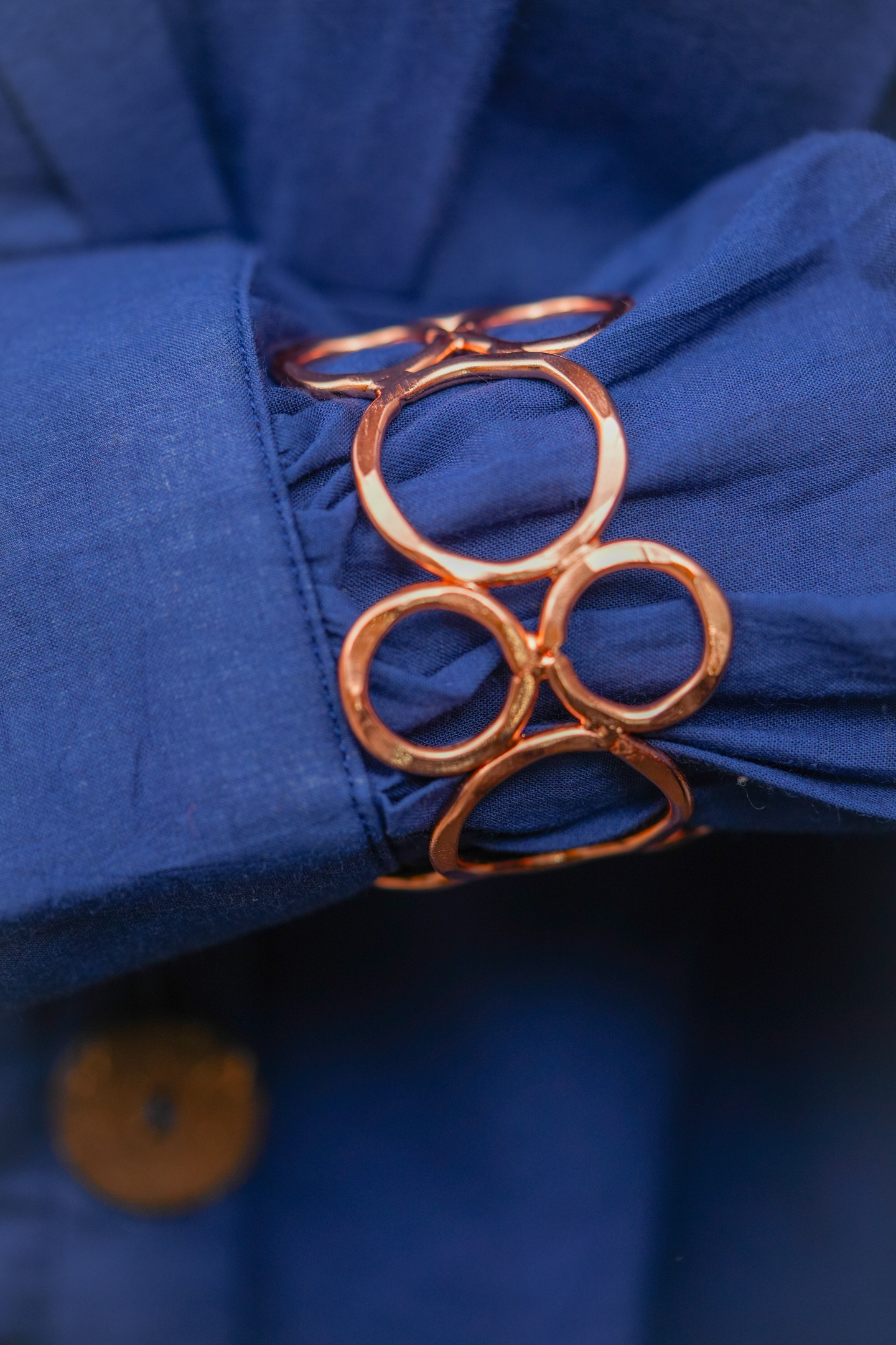 Trendy Rose-Gold Open Circle Bracelet