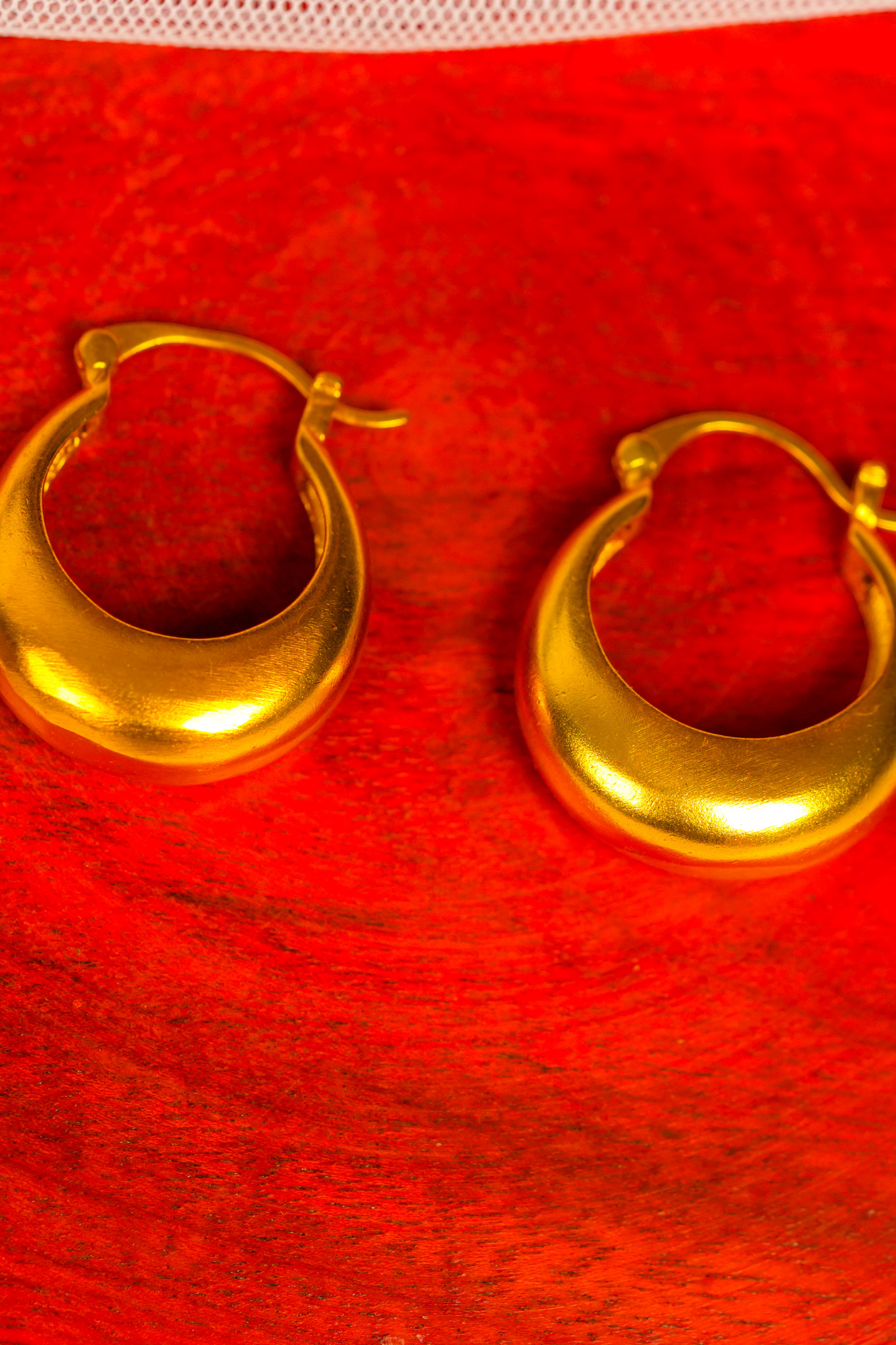 Elegant Gold-Plated Crescent Hoop Earring