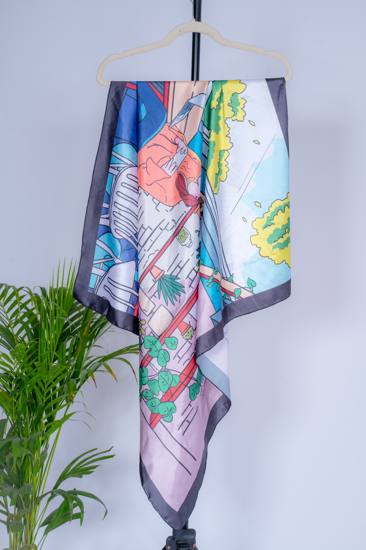 Cozy Café Satin Scarf