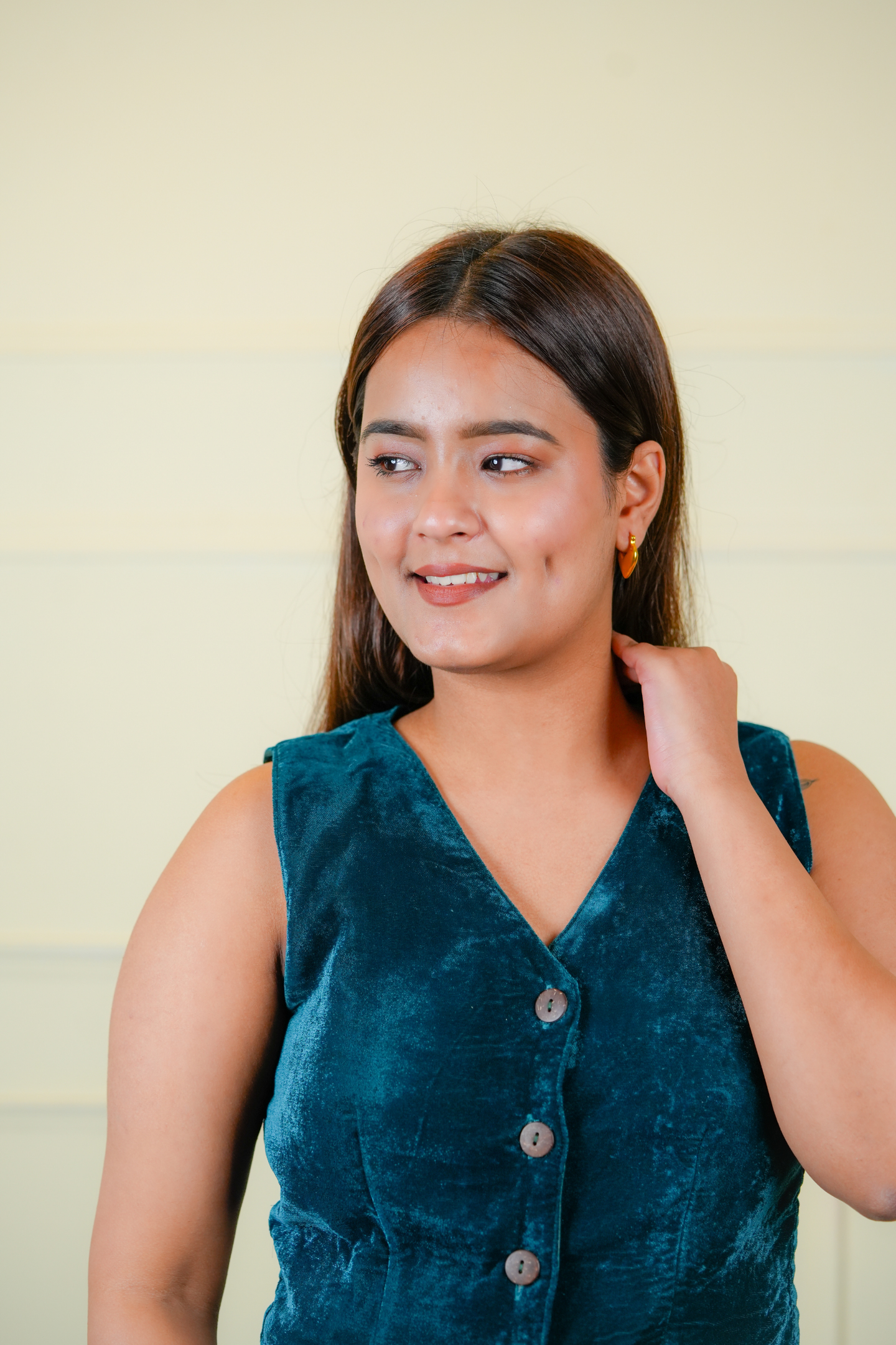 Gold-Plated Heart Hoop Earrings