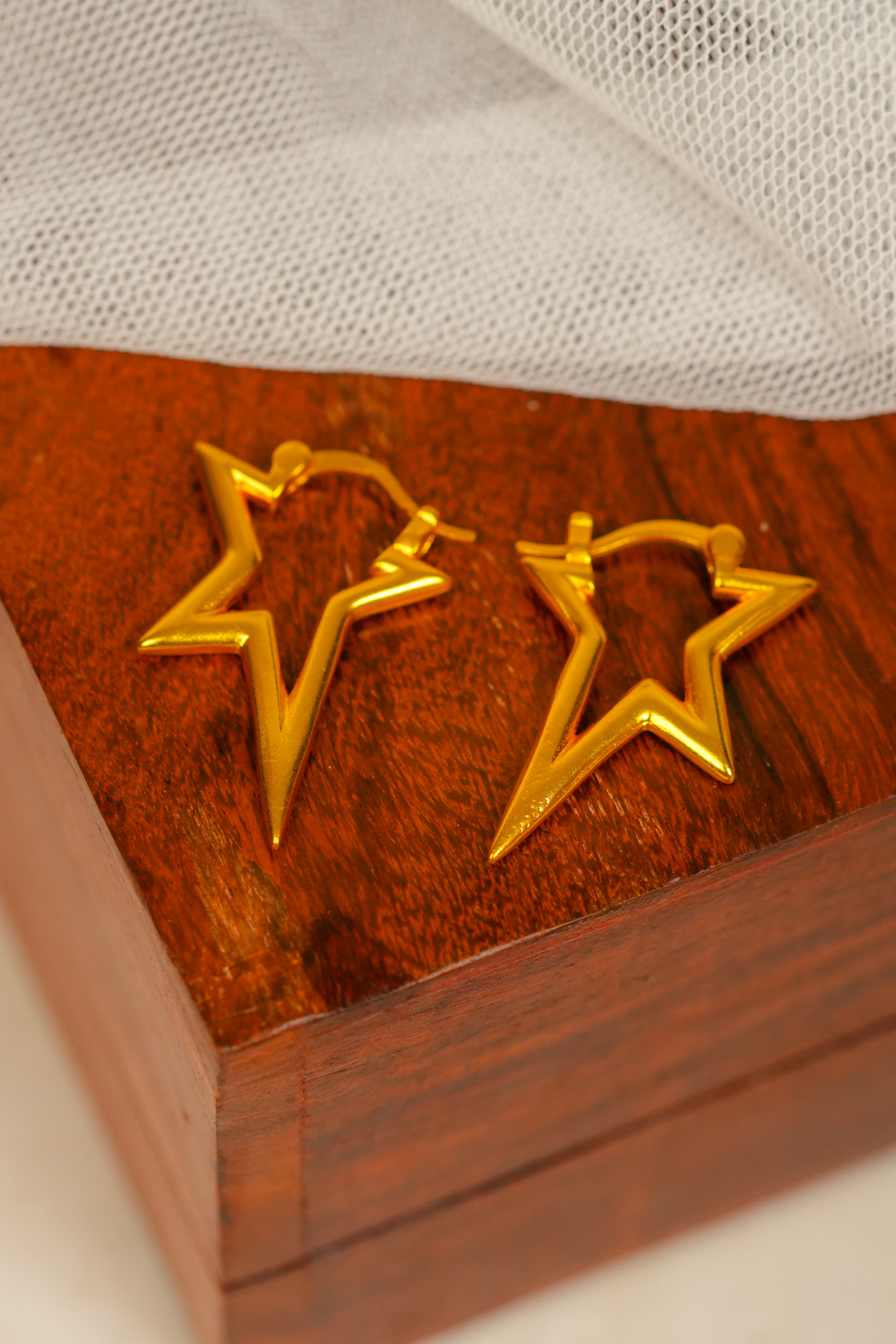 Gold Plated Star Lightning Earring