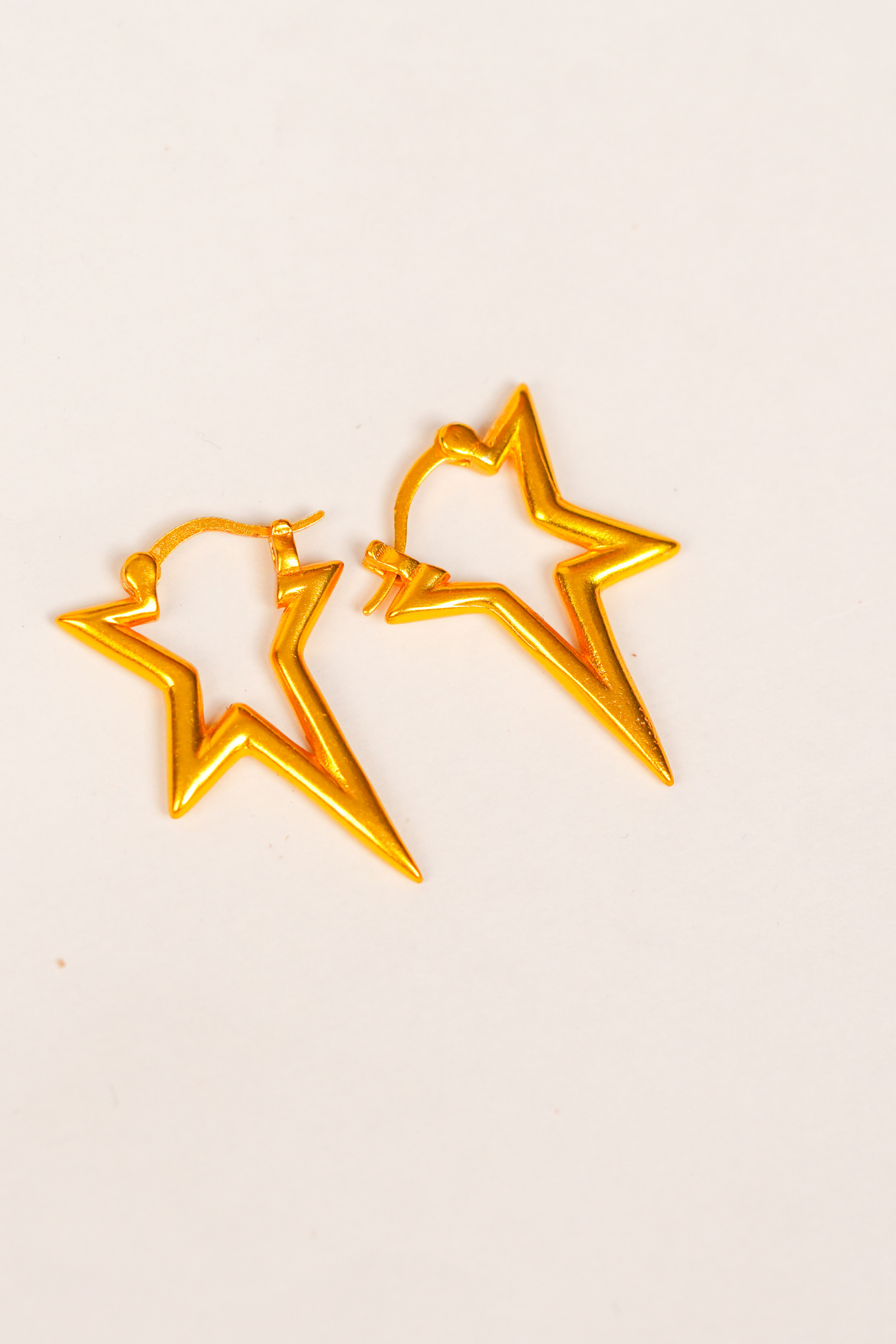 Gold Plated Star Lightning Earring
