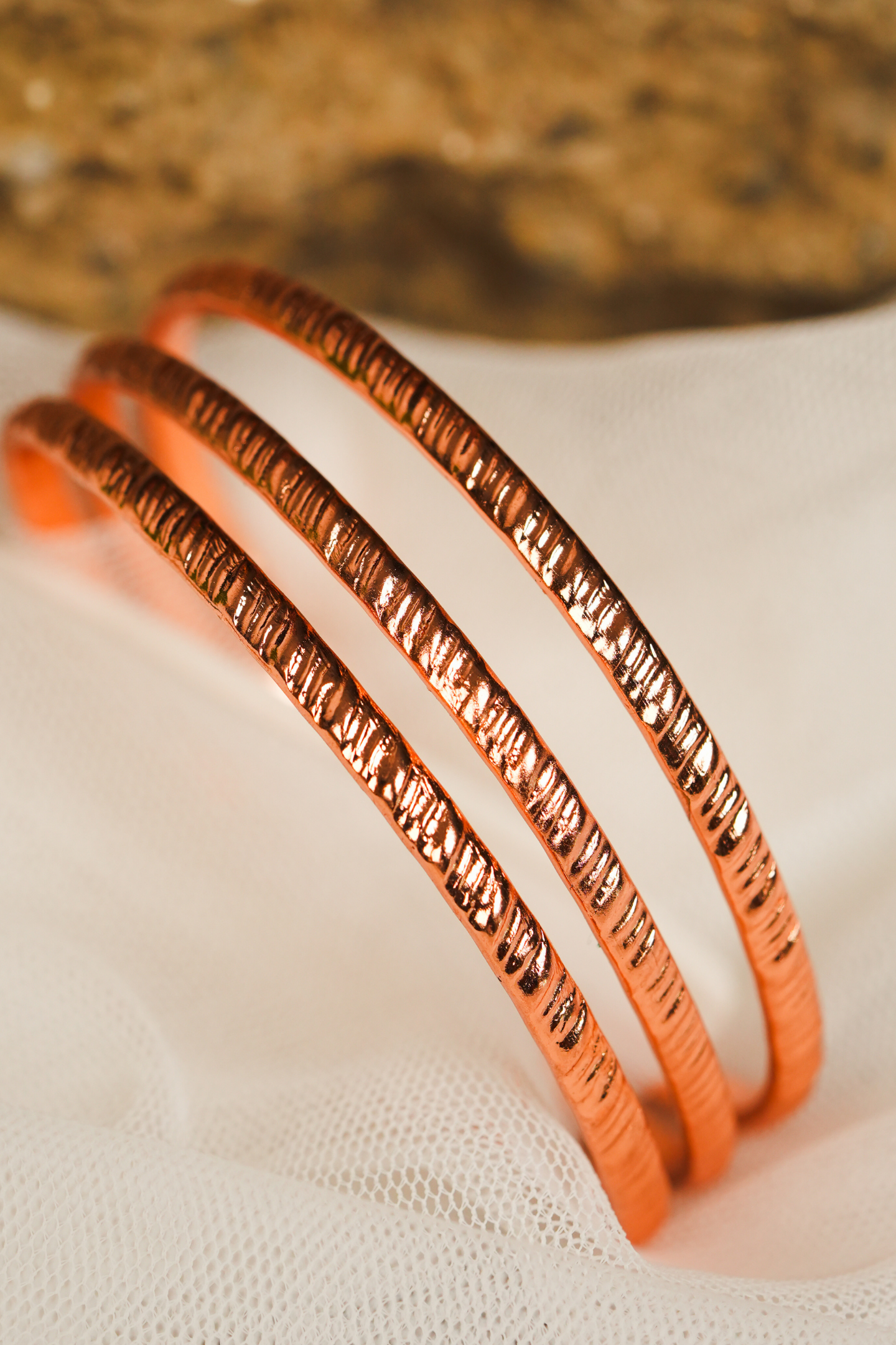 Elegant Rose- Gold Spiral Bracelet