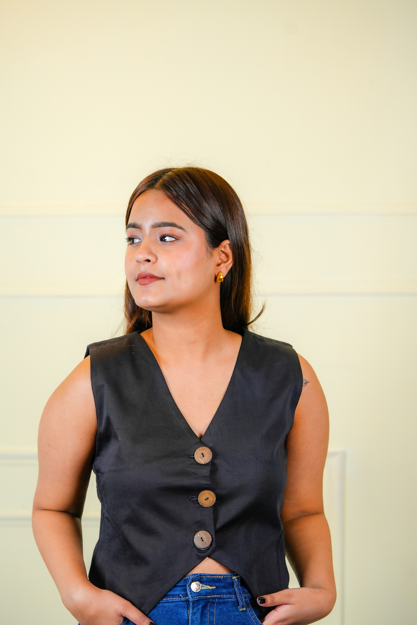 Gold-Plated Huggie Hoop Earrings