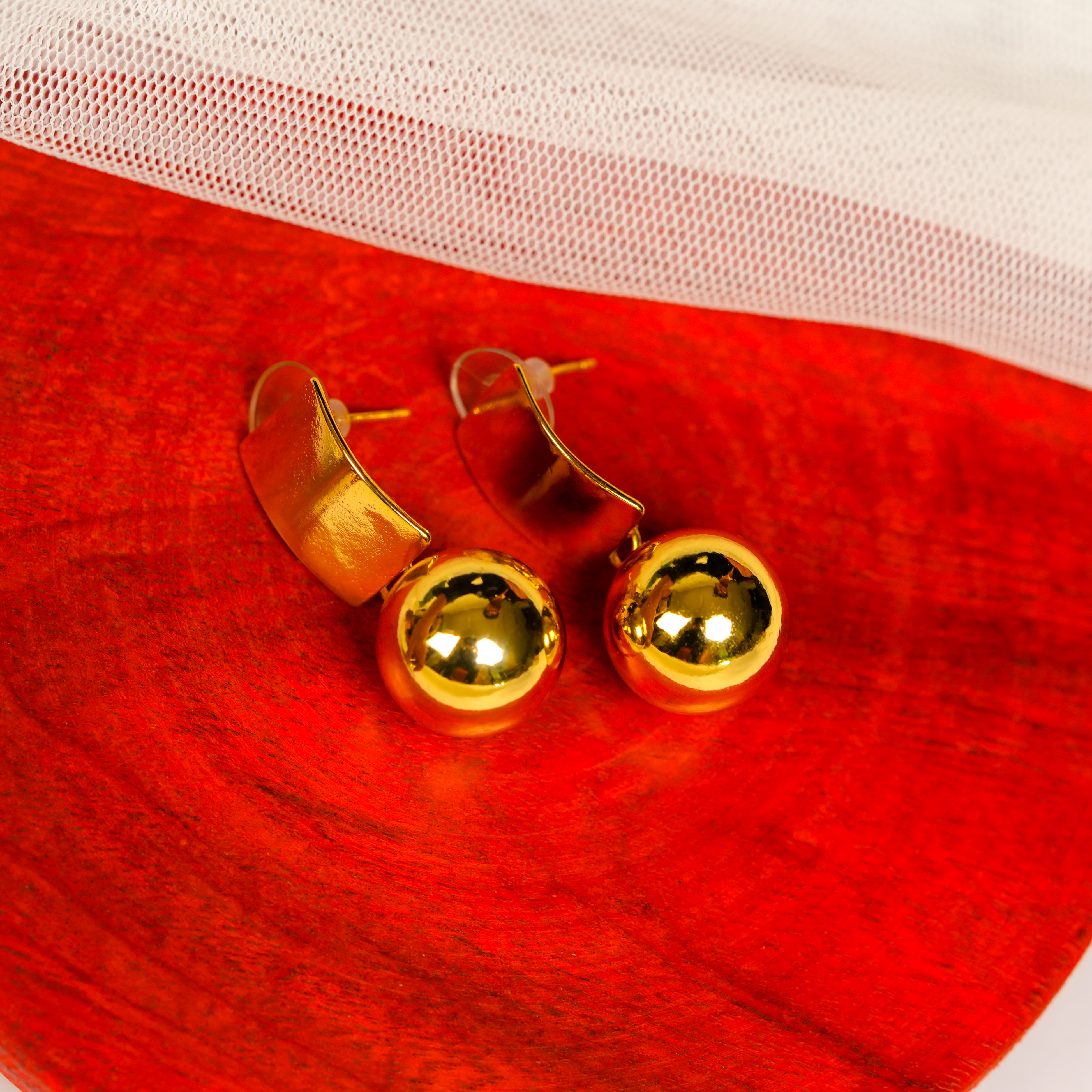 Gold-Plated Drop Earring