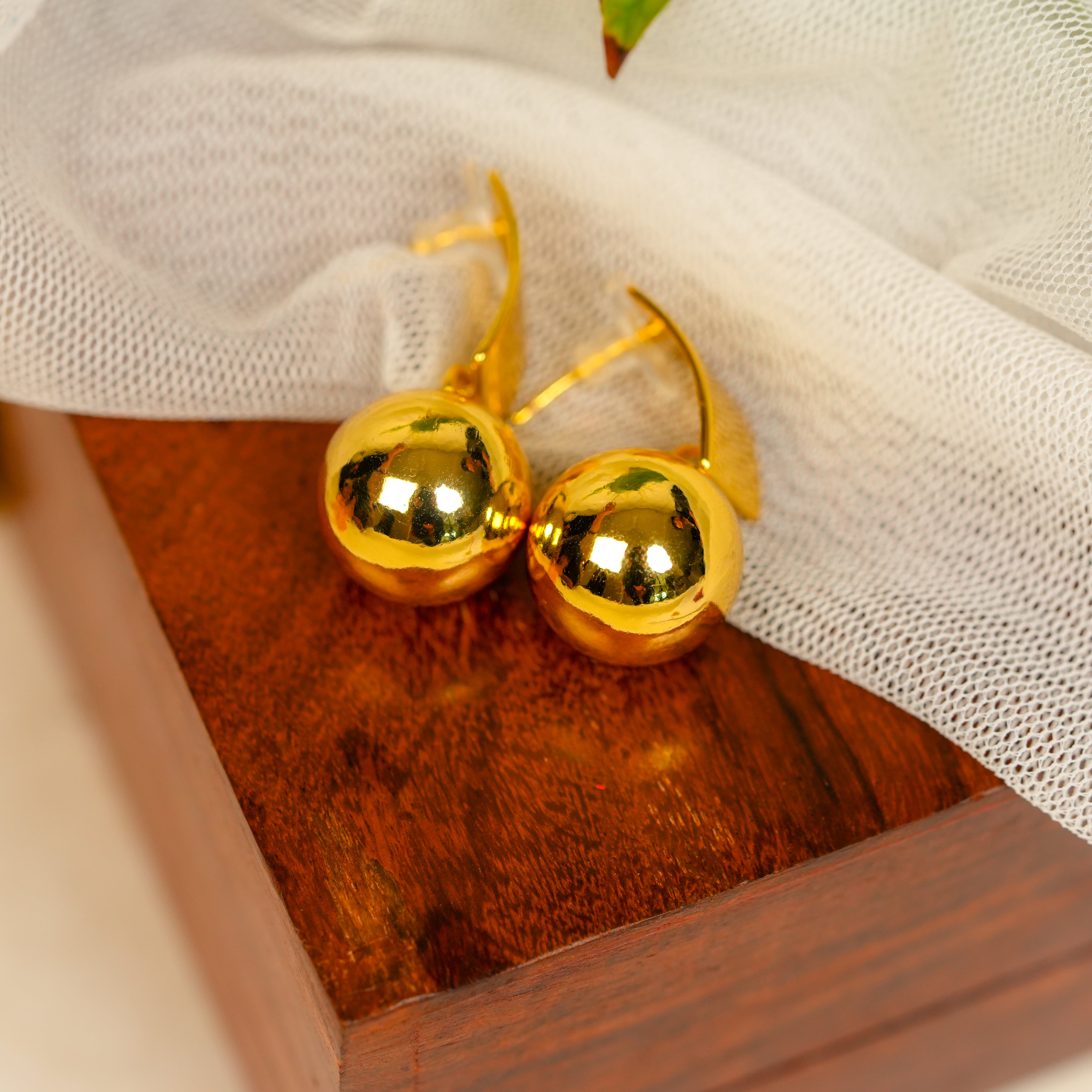 Gold-Plated Drop Earring