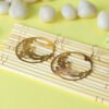Eagle Brass Earring-Rosegold
