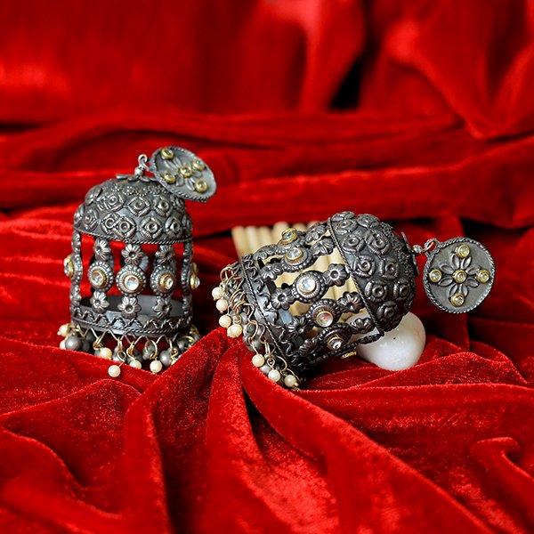 Black Oxidized Jhumka