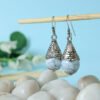 Imitation Stone Earring-White