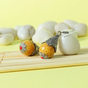 Imitation Stone Earring-Yellow