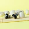 Imitation Stone Matki Earring-Black