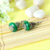 Imitation Stone Matki Earring-Green
