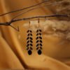 Modern Black Onyx Earrings