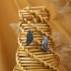 Unique Silver Bird Stud Earrings