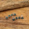 Bohemian Silver Ear Cuffs-Green